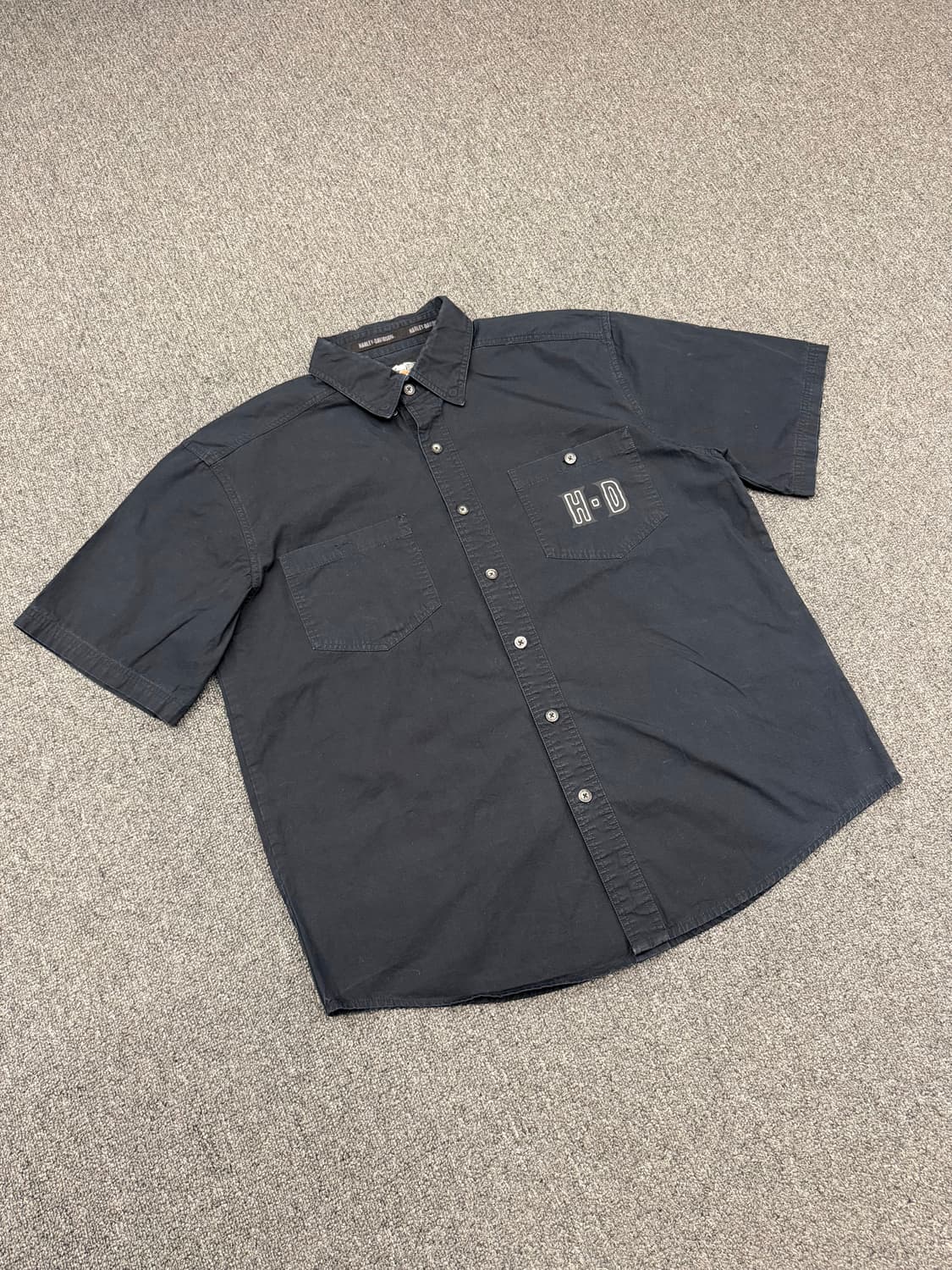 L)할리데이비슨 빈티지 프린팅 반팔 셔츠 상품이미지1