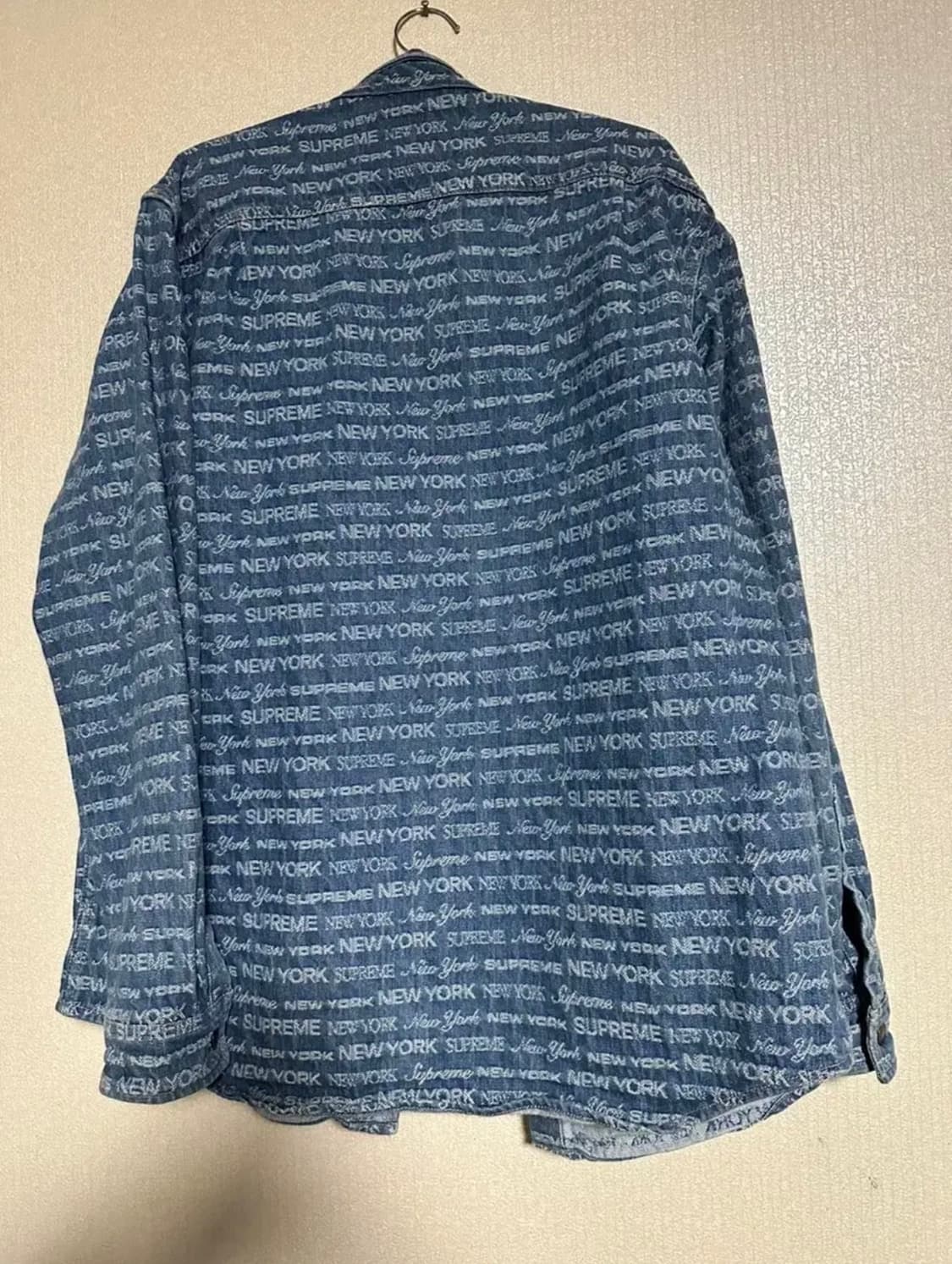 L) 슈프림 멀티 타입 자카드 데님 셔츠 블루 - 22FW 상품이미지3