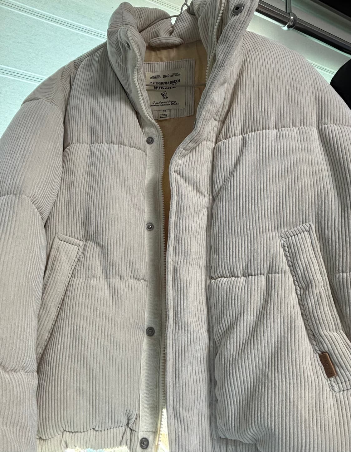 후아유 코듀로이 숏푸퍼(아이보리) 상품이미지5