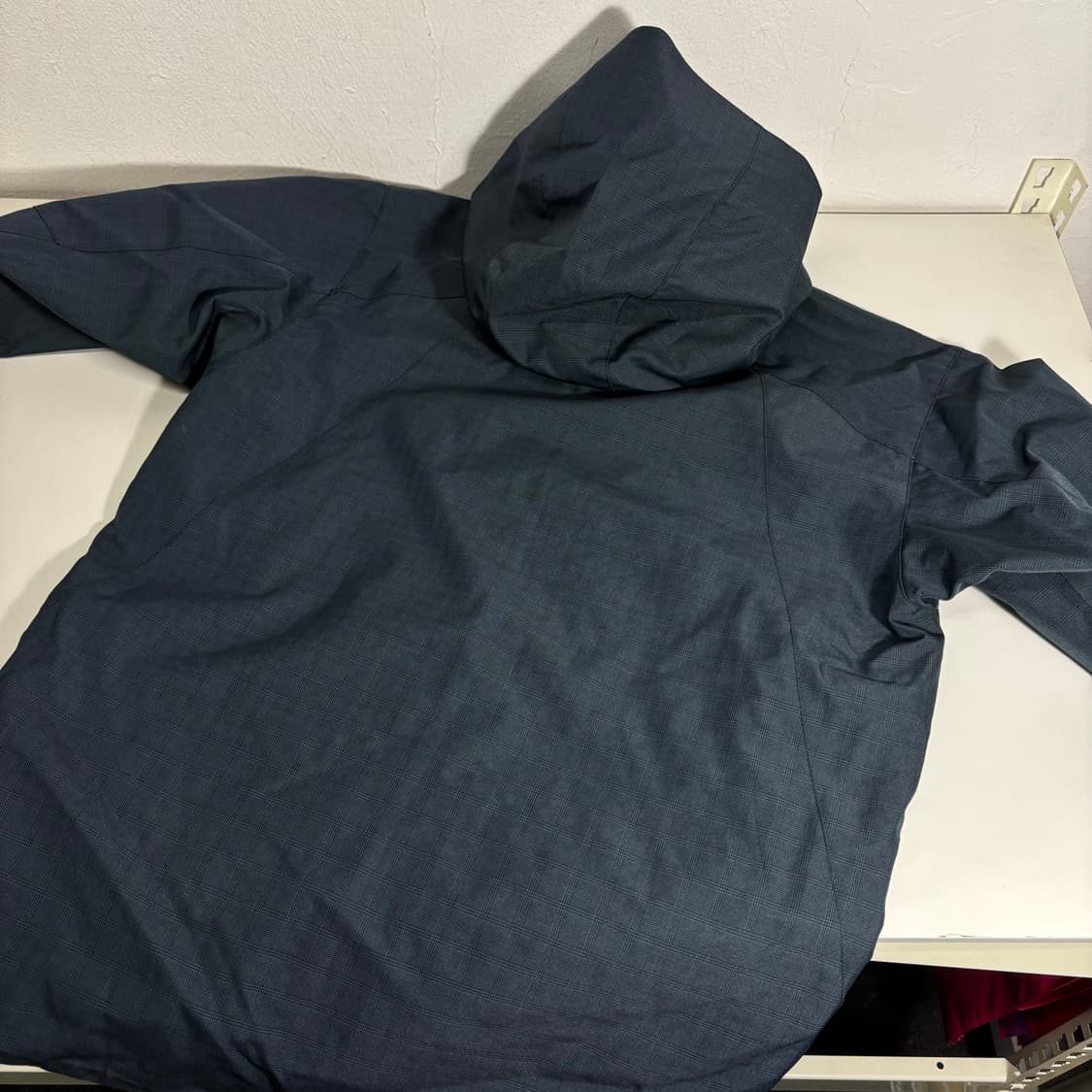 95 M 버그하우스 네이비 체크 투웨이 등산 방풍 바람막이 상품이미지3