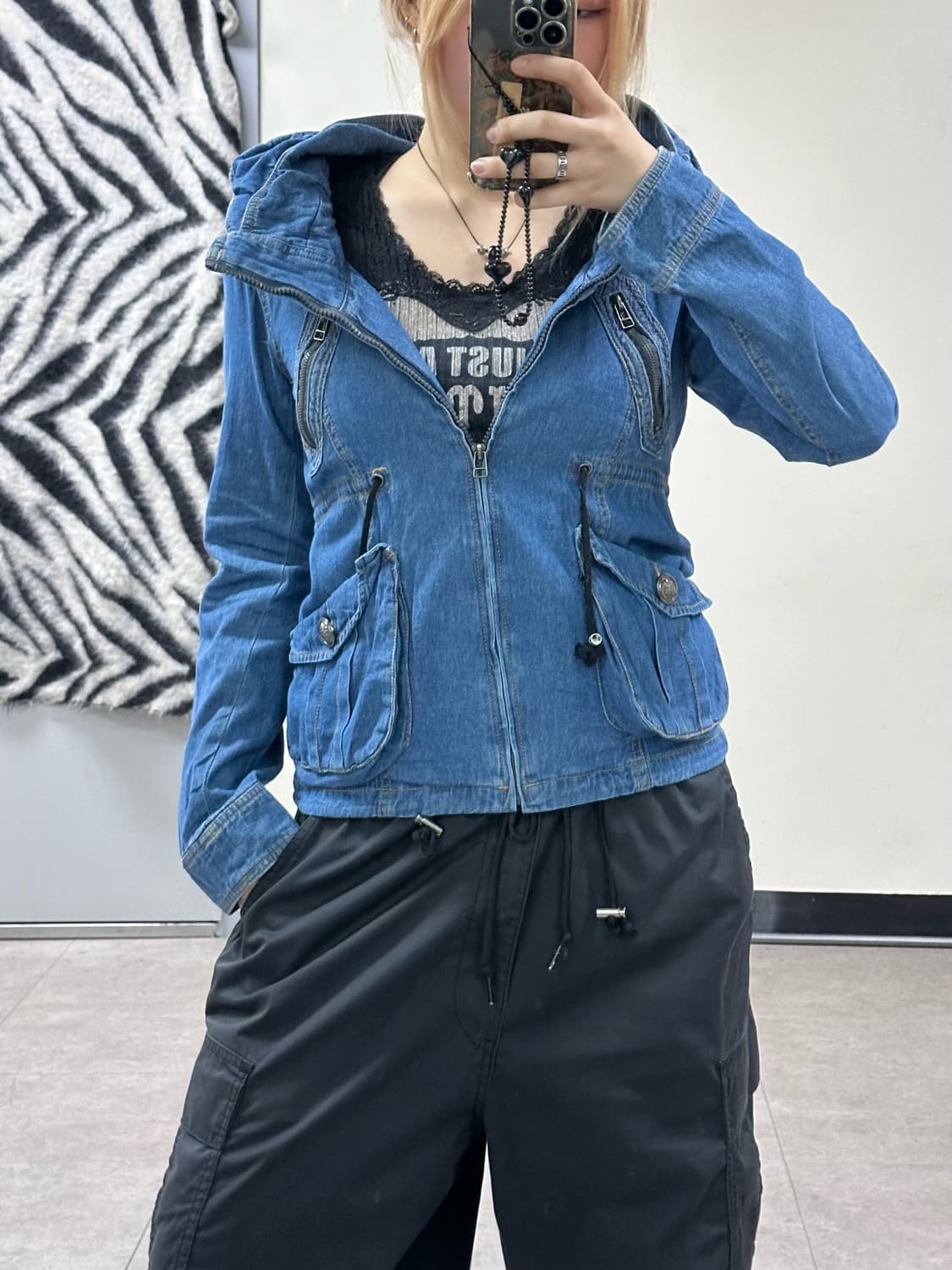 denim multi pocket jk 상품이미지2