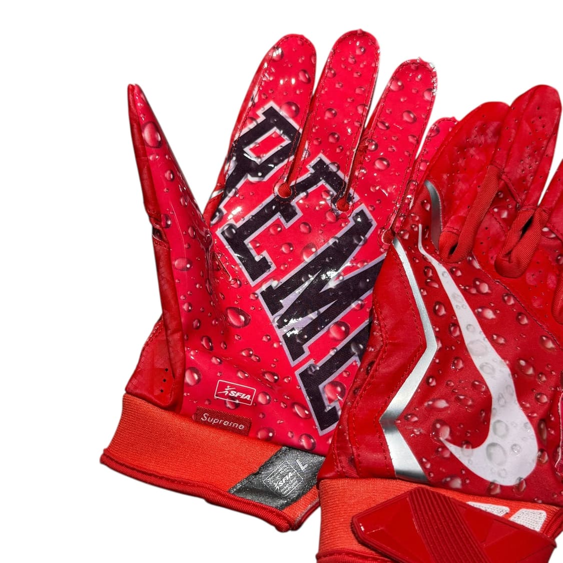 슈프림 X 나이키 베이퍼 제트 4.0 풋볼 글러브 레드 L 사이즈 상품이미지4