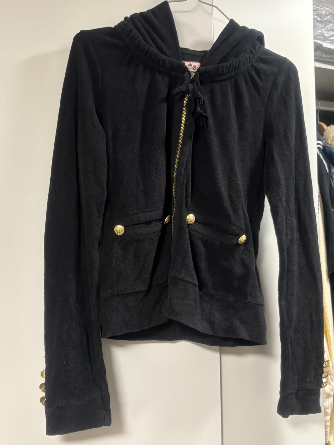 쥬시 블랙 테리 금장 셋업 상품이미지1