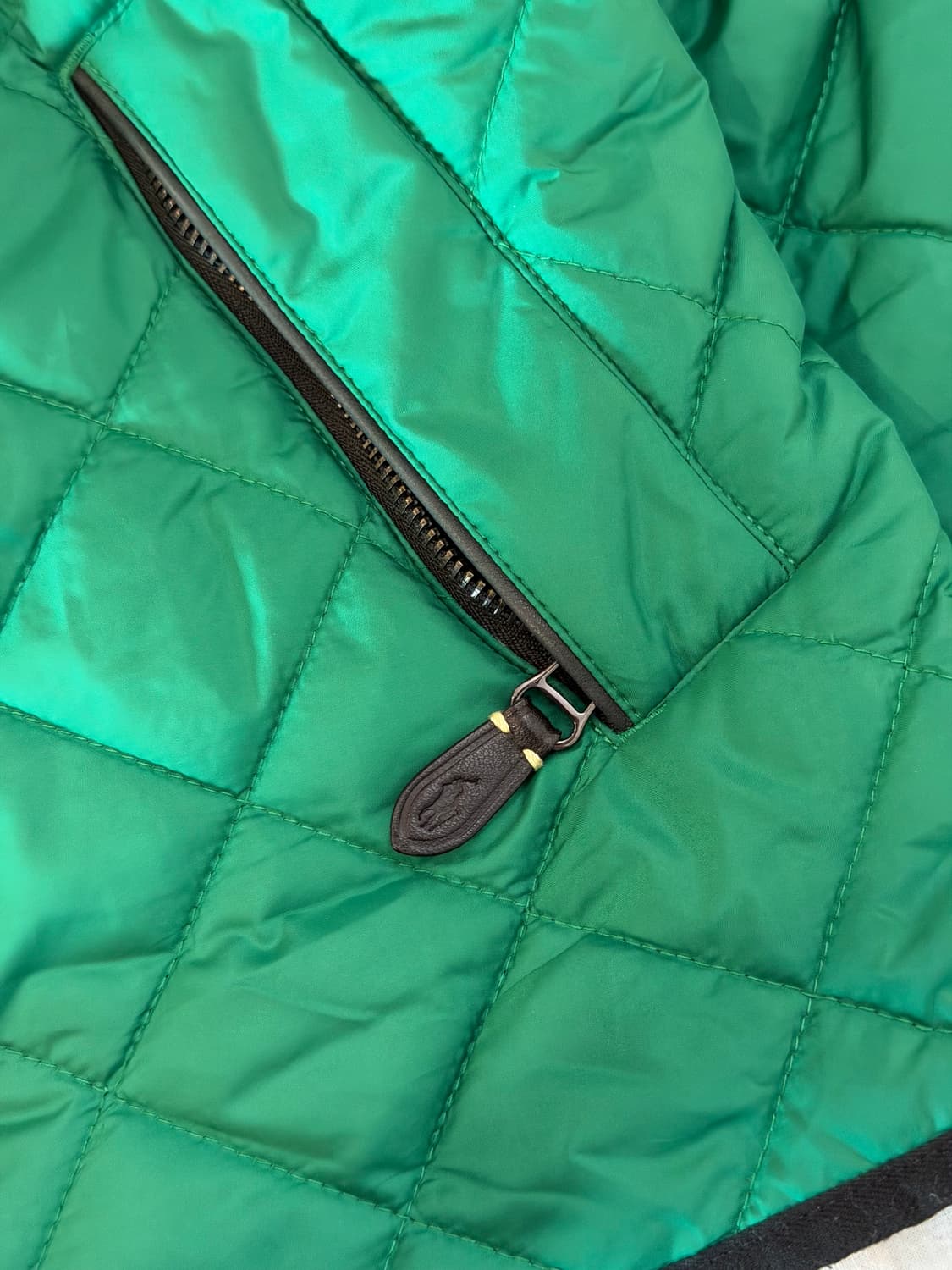 폴로 랄프로렌 빅포니 금장 치프키프 경량패딩 그린 상품이미지4
