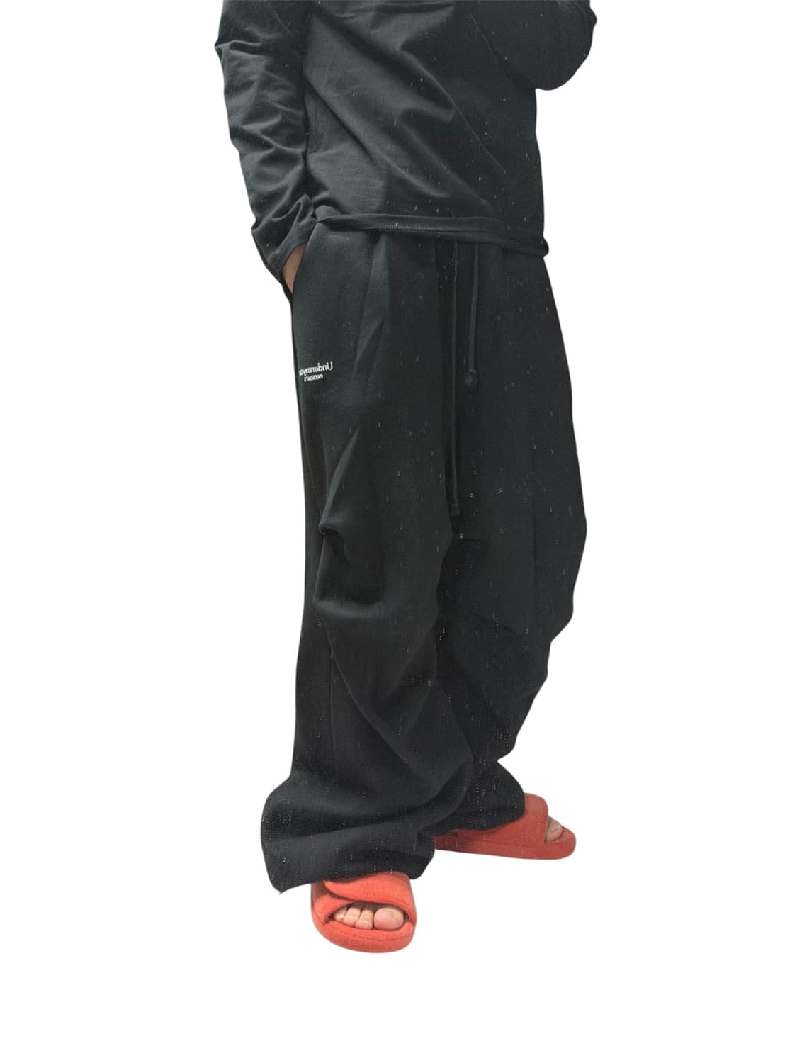 언더마이카 무릎 턱 스웻팬츠[black] 상품이미지6