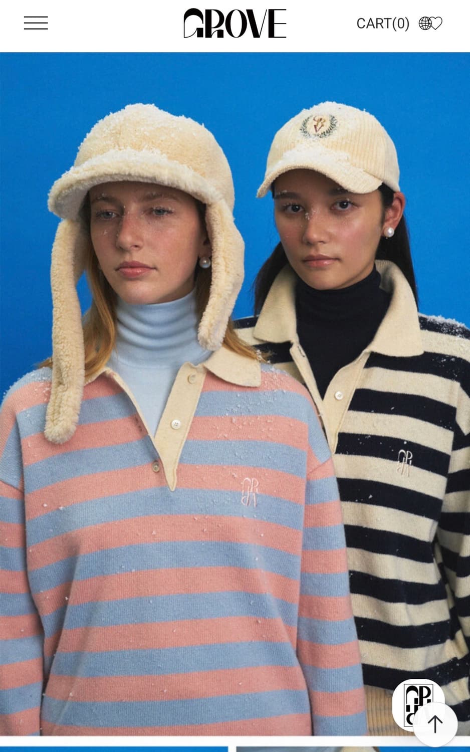 그로브 21HOLIDAY 스트라이프 카라니트 상품이미지2