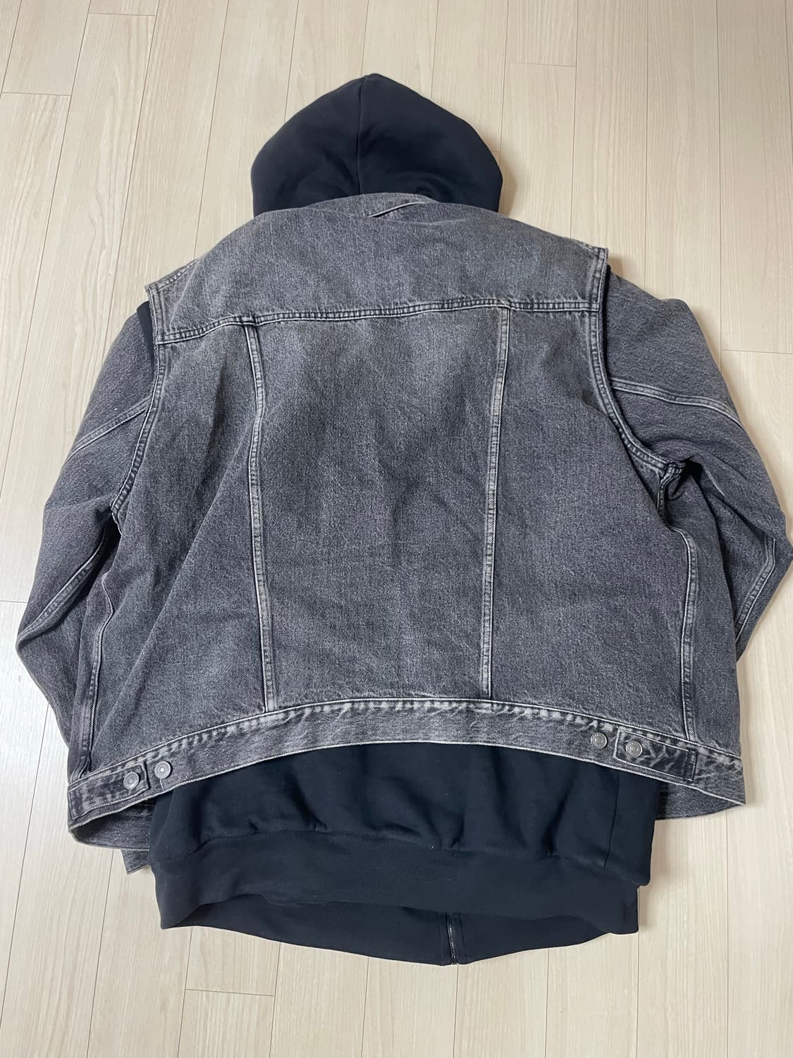 발렌시아가 블랙 트윈세트 데님 자켓 48 상품이미지5