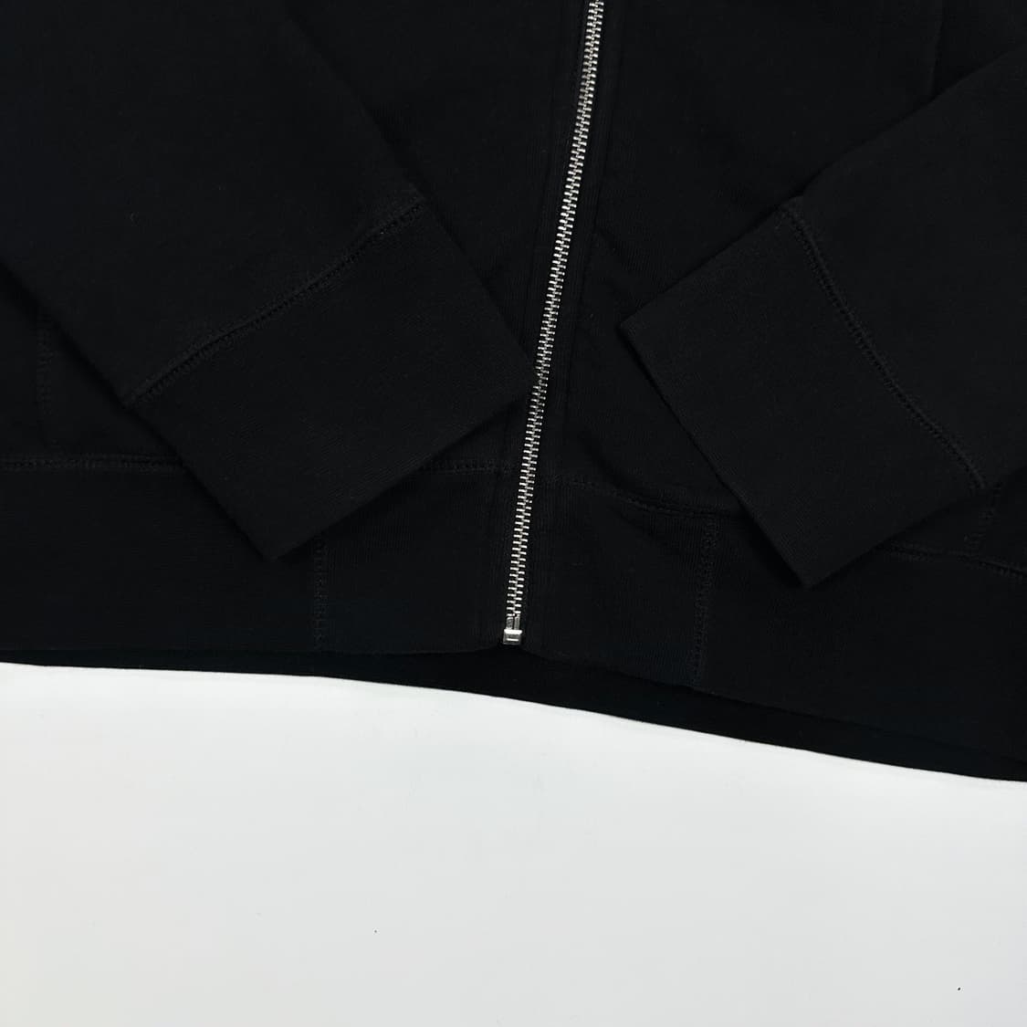 오베이 스몰로고 오버핏 후드집업 블랙 L 상품이미지4