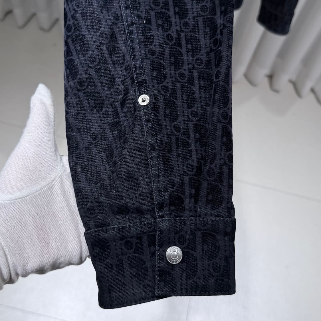 (A+/50) / 디올 오블리크 벨벳 카스리 데님 자켓 상품이미지5