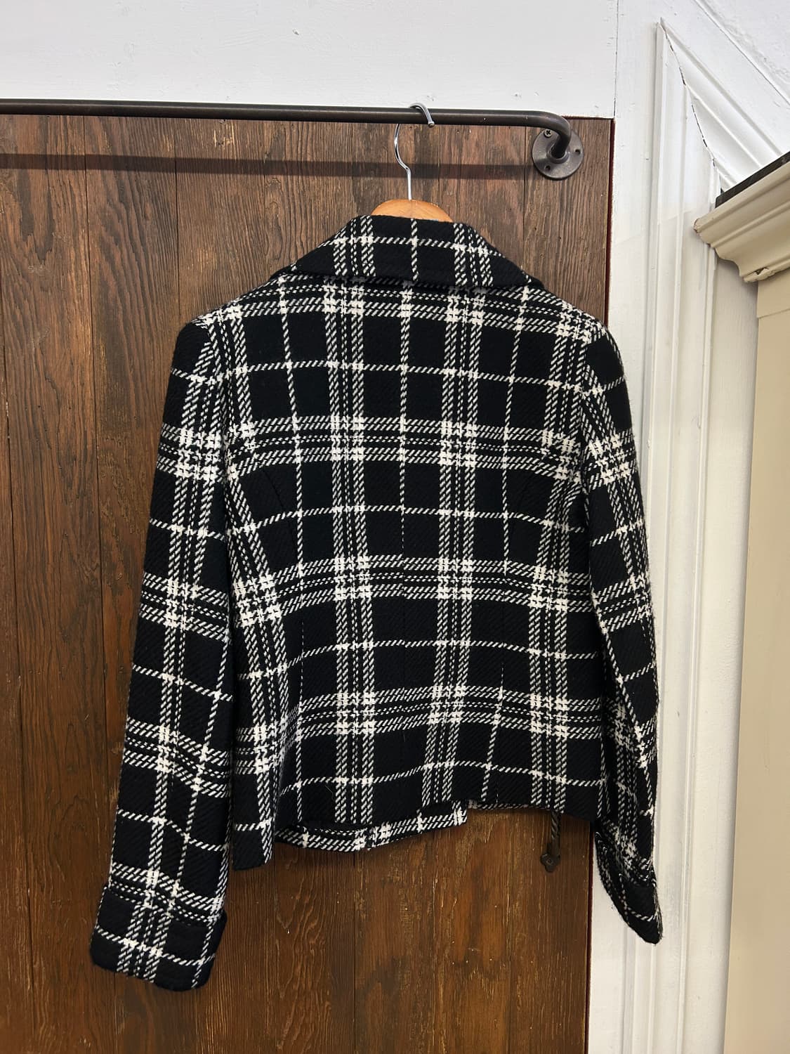 꾸레쥬 정품 체크 숏 트위드자켓 상품이미지2