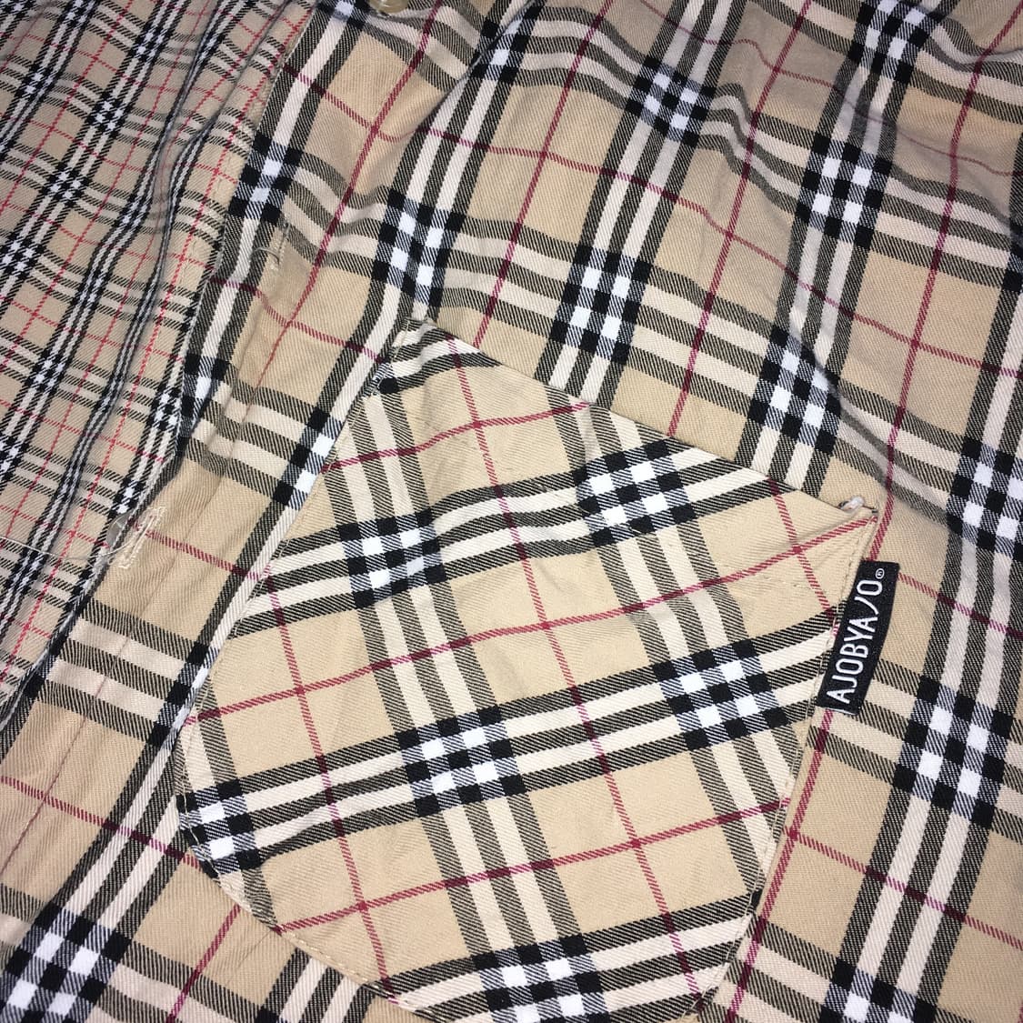 투티/0395 AJOBYAJO 오버핏 노바 체크 셔츠 패치 워크 패턴 상품이미지6
