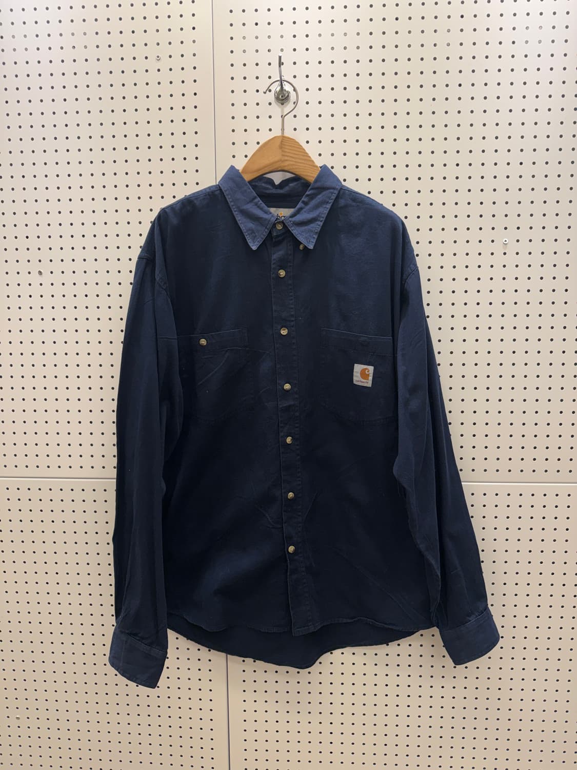 칼하트 블랙 투 포켓 워크 셔츠 U340 상품이미지2