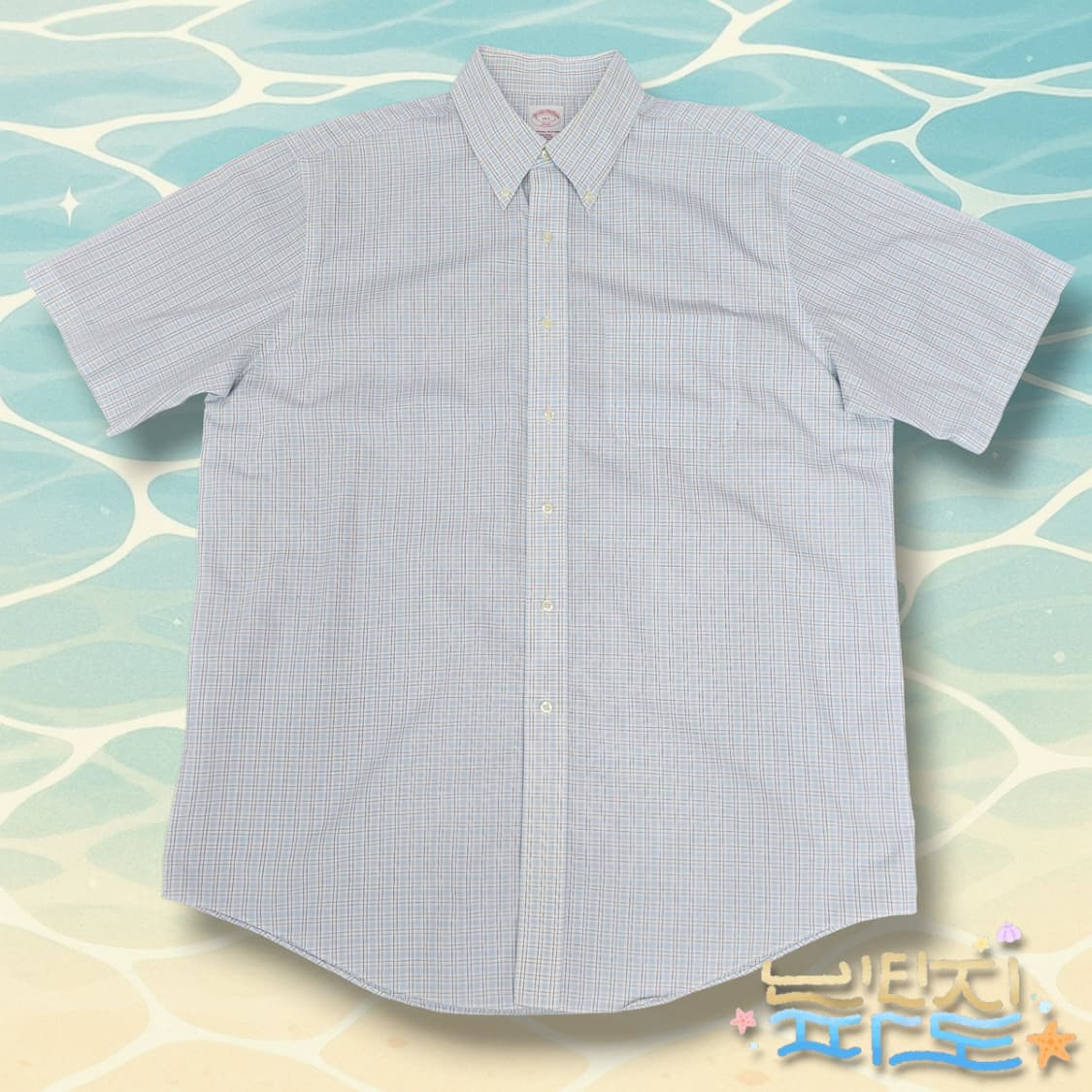 110 Brooks Brothers 브룩스브라더스 논아이언 체크 반팔셔츠 상품이미지1