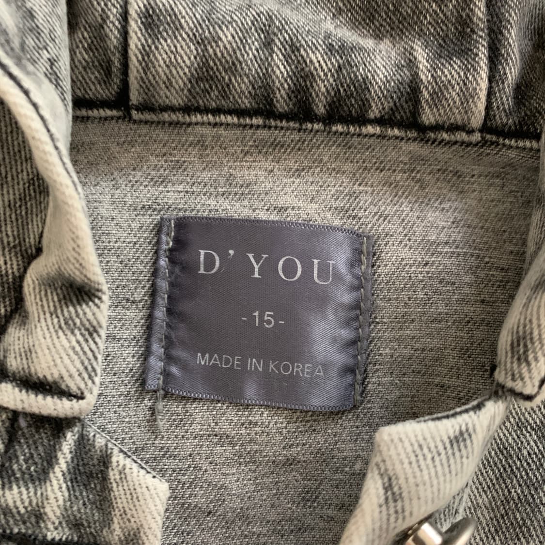 D'YOU 주니어 빈티지 워싱 흑청 데님 후드 재킷 상품이미지5