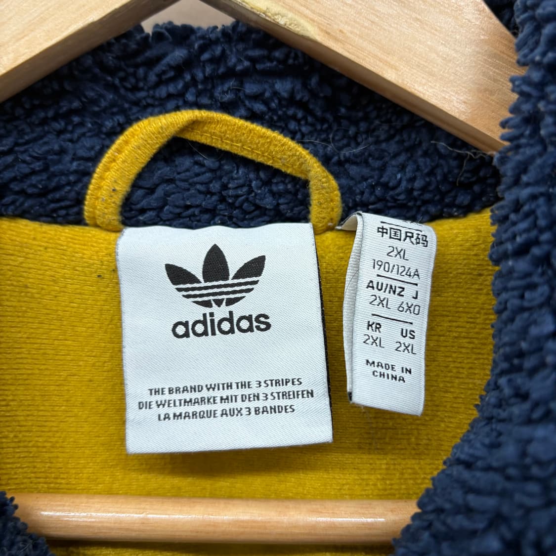 아디다스 네이비 뽀글이 플리스 자켓 남/XL 상품이미지3