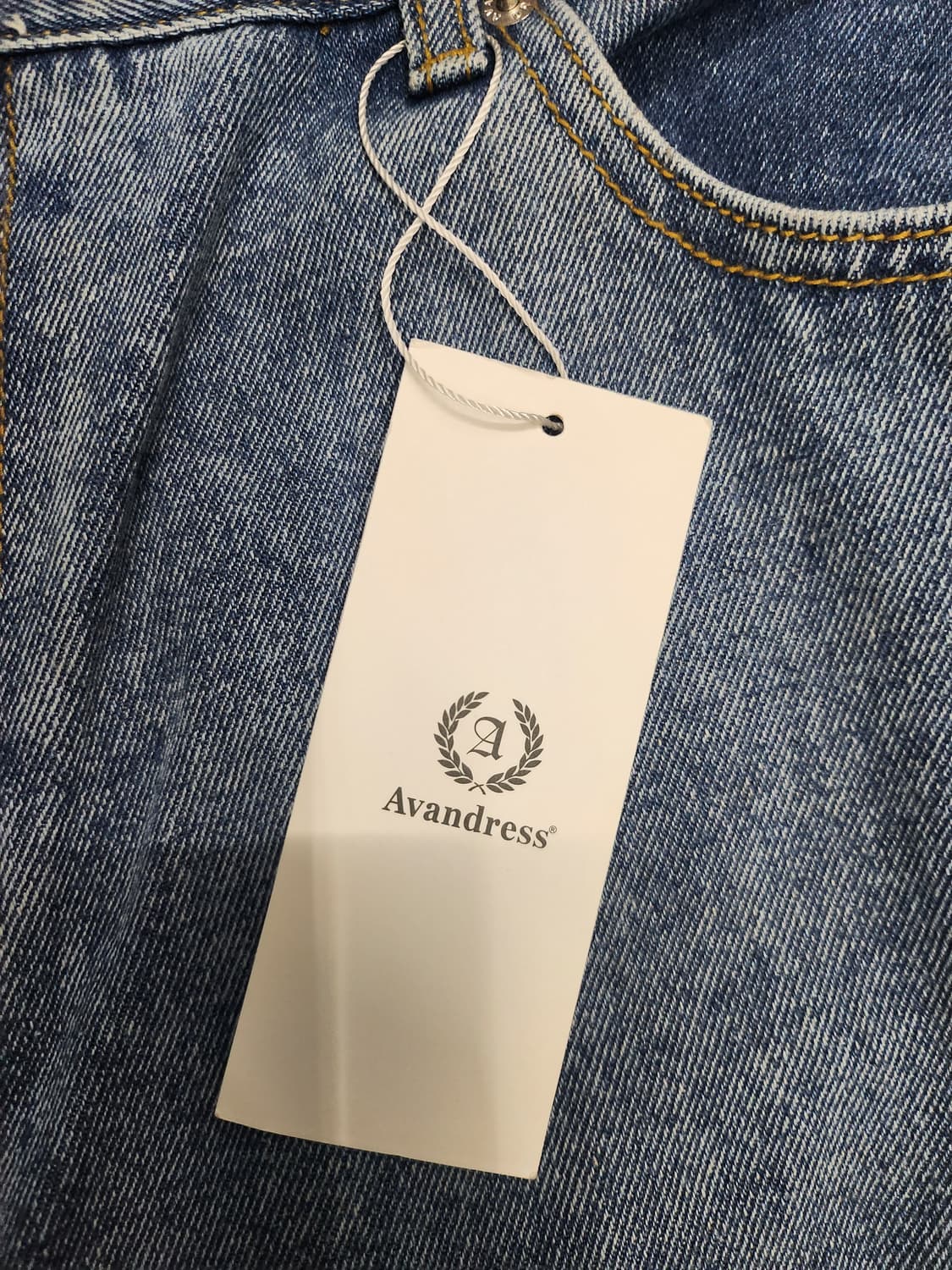 (새상품) Avan 드레스 데님 와이드 팬츠 XL (34-36) 상품이미지4
