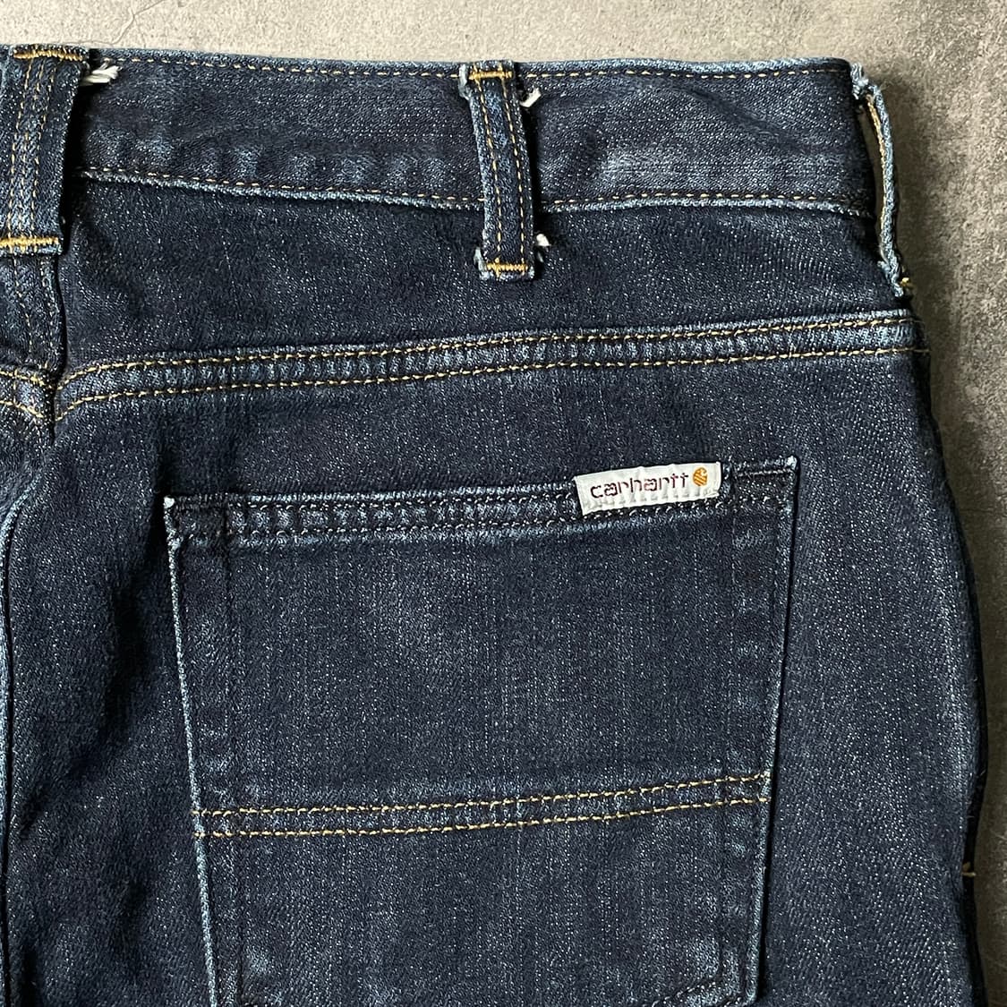 CARHARTT 칼하트 체크 플란넬 인디고 데님 워크 팬츠 A00877 상품이미지7