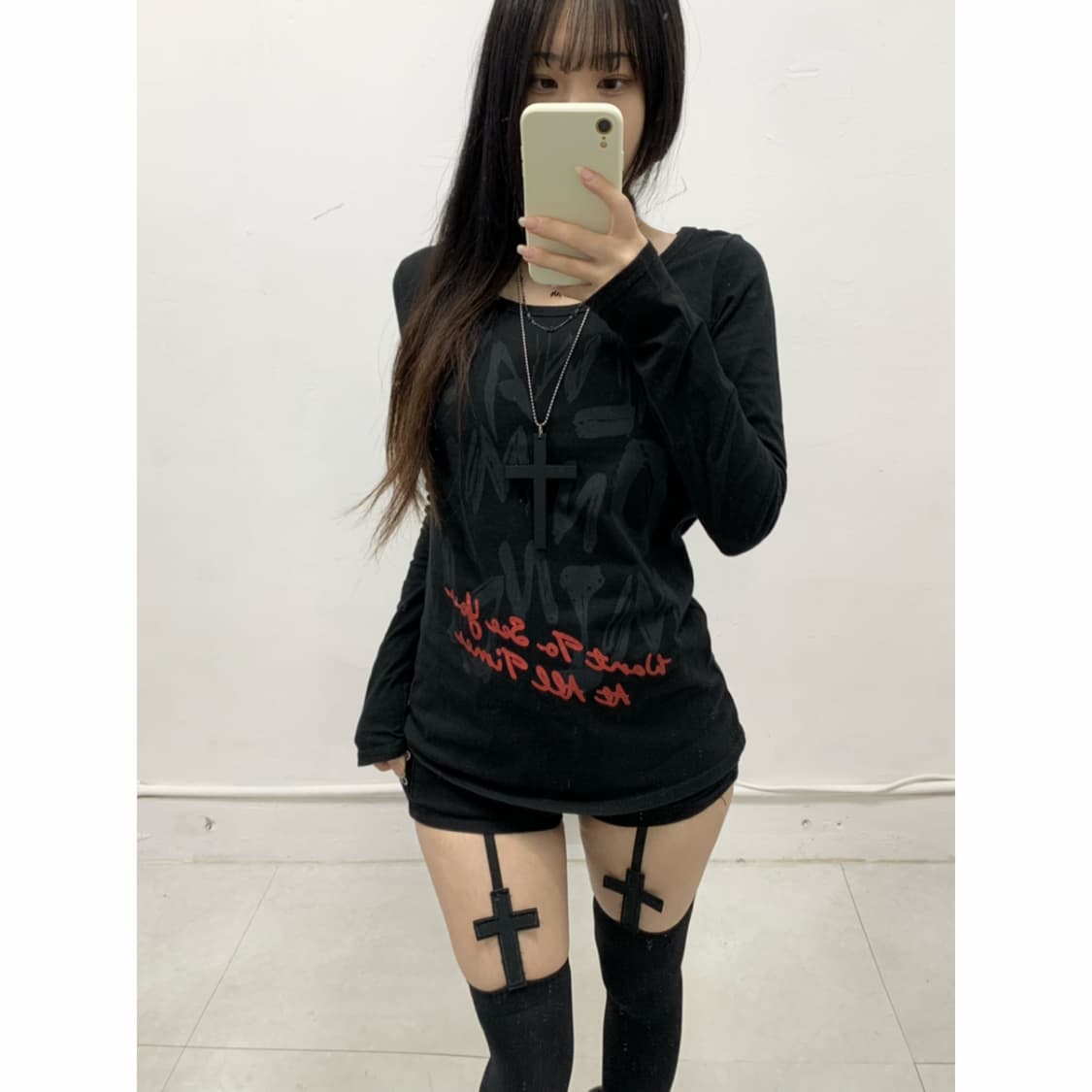 [CECIL MCBEE] 세실맥비 오네갸루 펑크 레터링 롱슬리브 상품이미지1