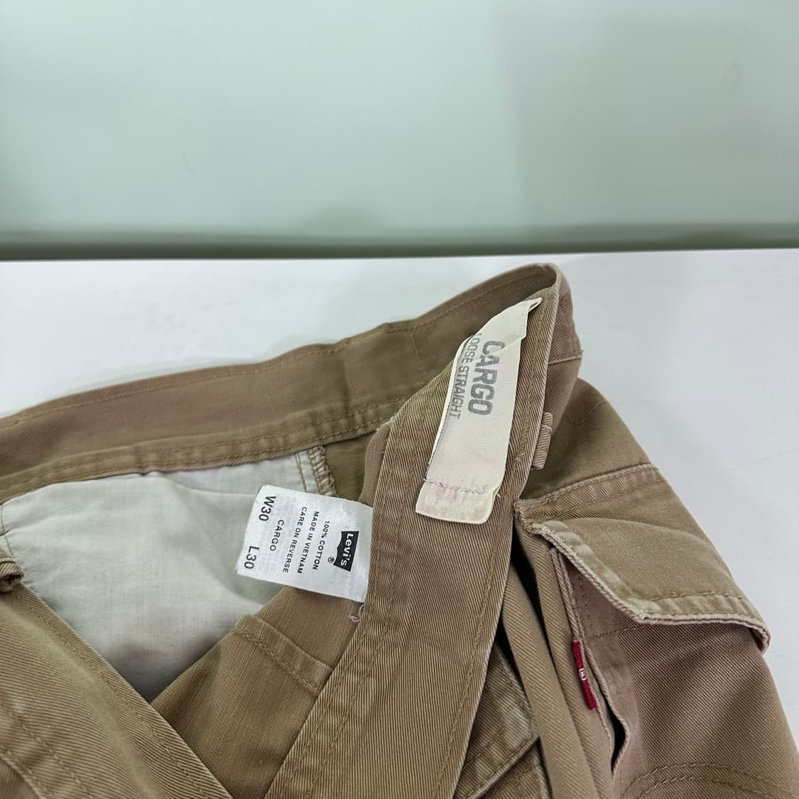 M 30 리바이스 루즈스트레이트핏 베이지 코튼 카고팬츠 상품이미지2