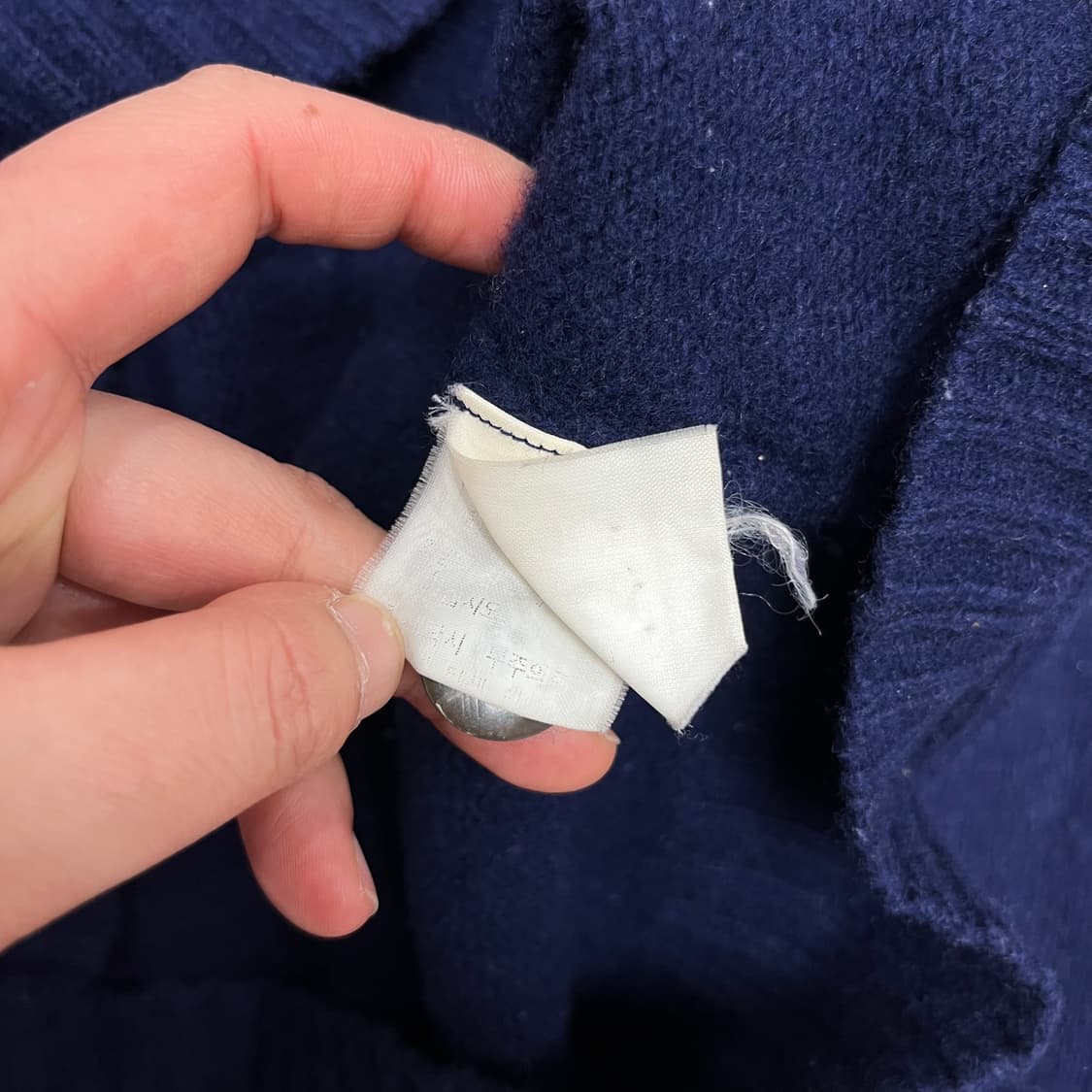 100 폴로랄프로렌 00s 램스울 네이비 가디건 상품이미지4