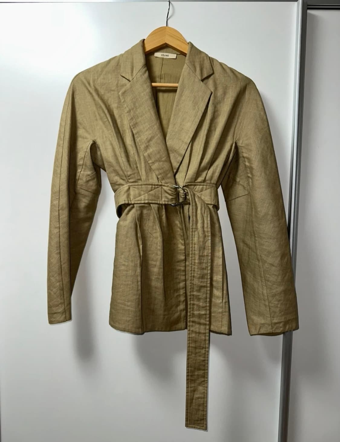 Celine 벨티드 린넨 자켓 상품이미지1