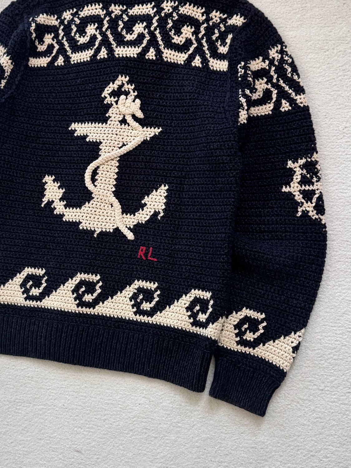 폴로 랄프로렌 투웨이 핸드니트 마린 코위찬 상품이미지2