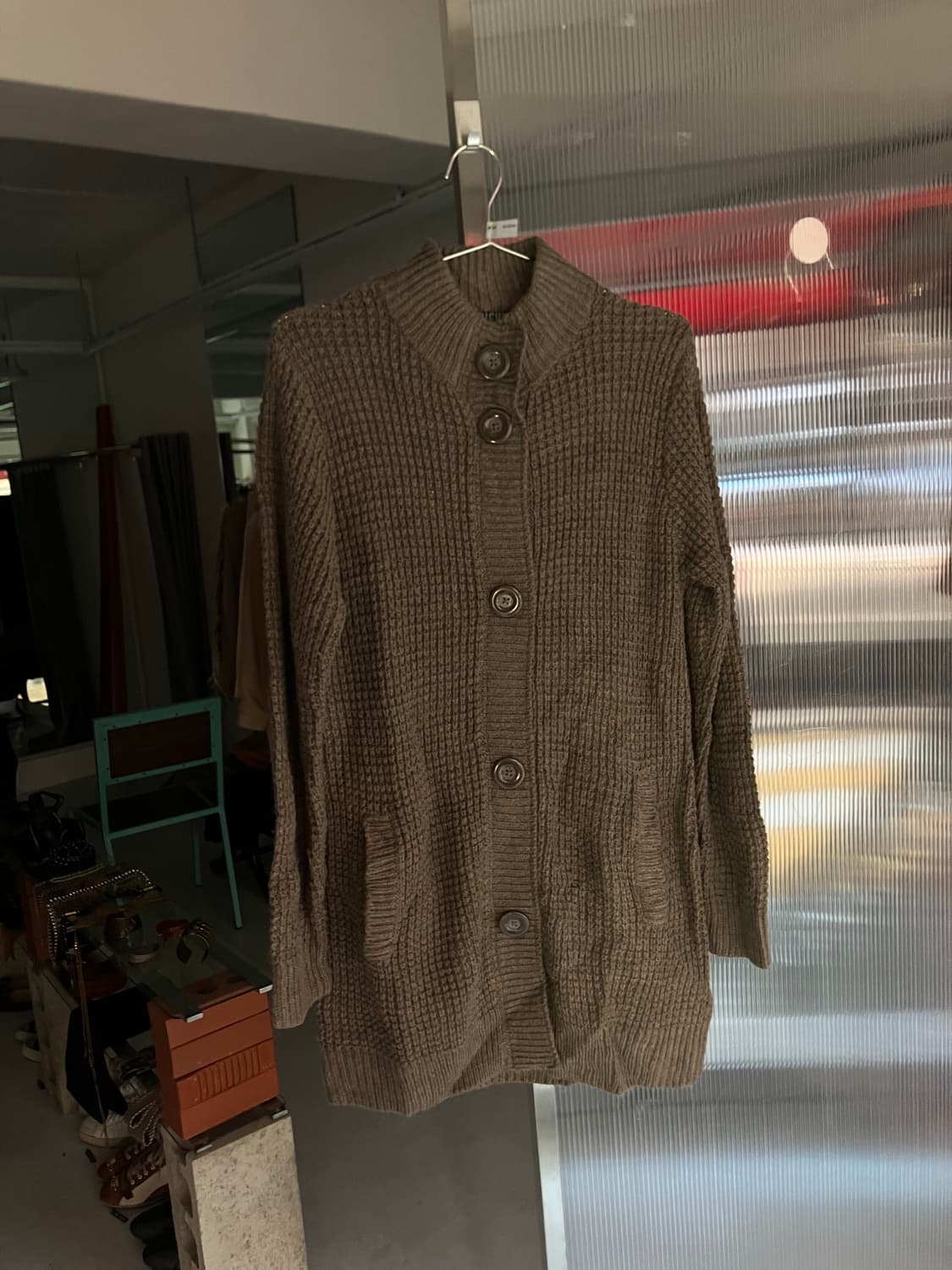 반폴라 니트가디건  상품이미지1