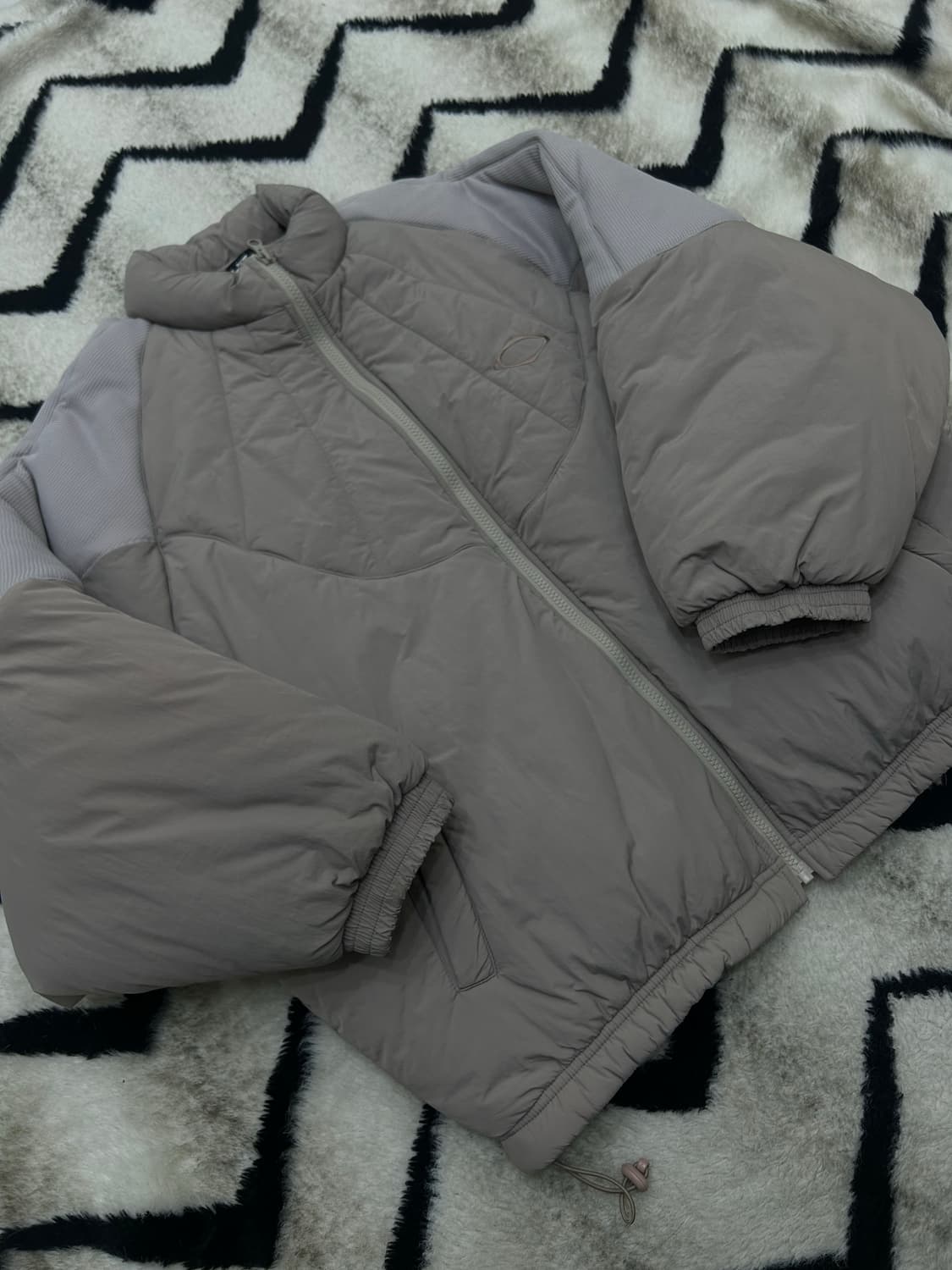 [M]미스치프 롬버스 패딩 자켓/베이지 상품이미지3