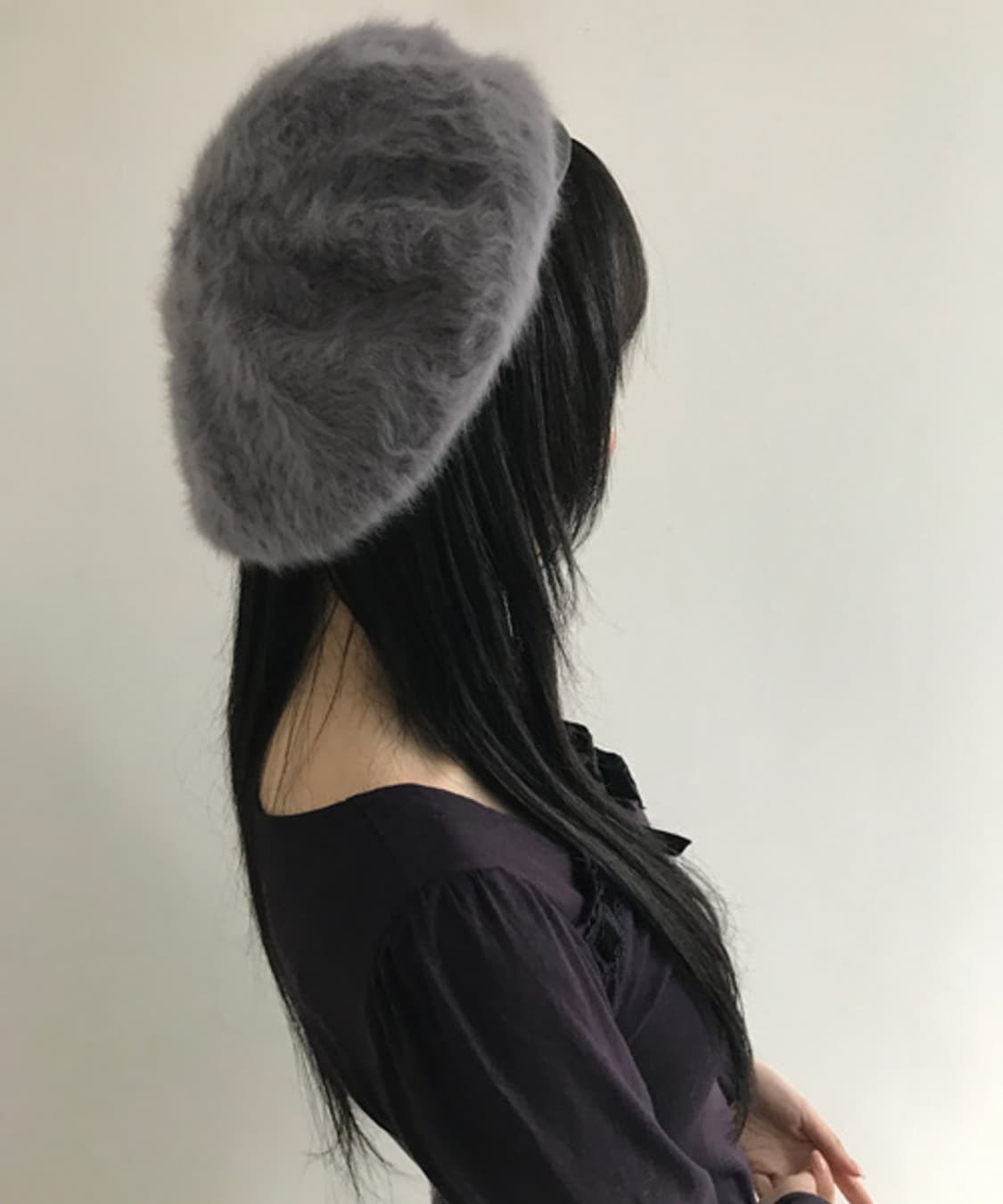 Fur Leather Beret 상품이미지1