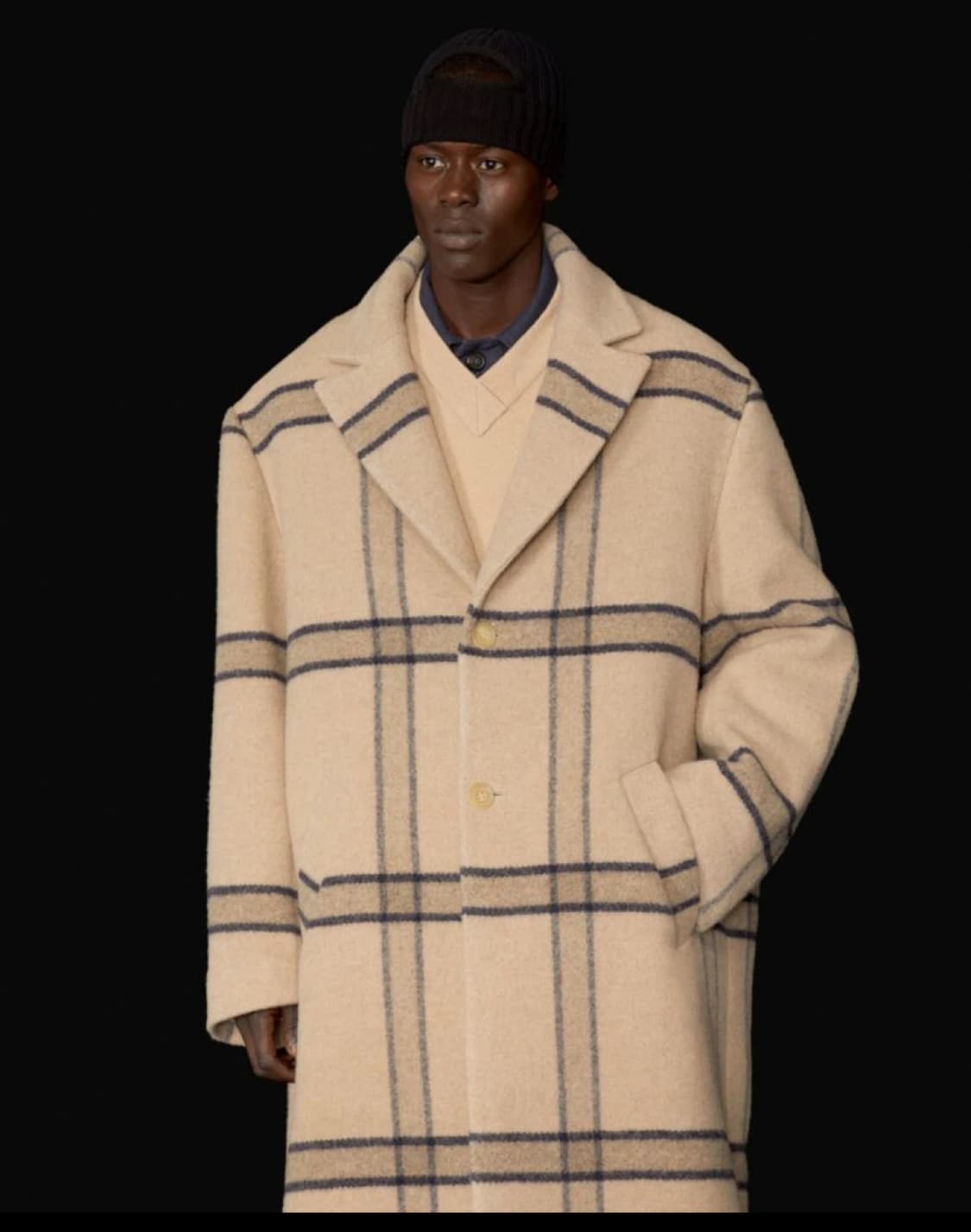 [BTS 착용] 자크뮈스 20AW 르 망토 체크 코트 상품이미지1