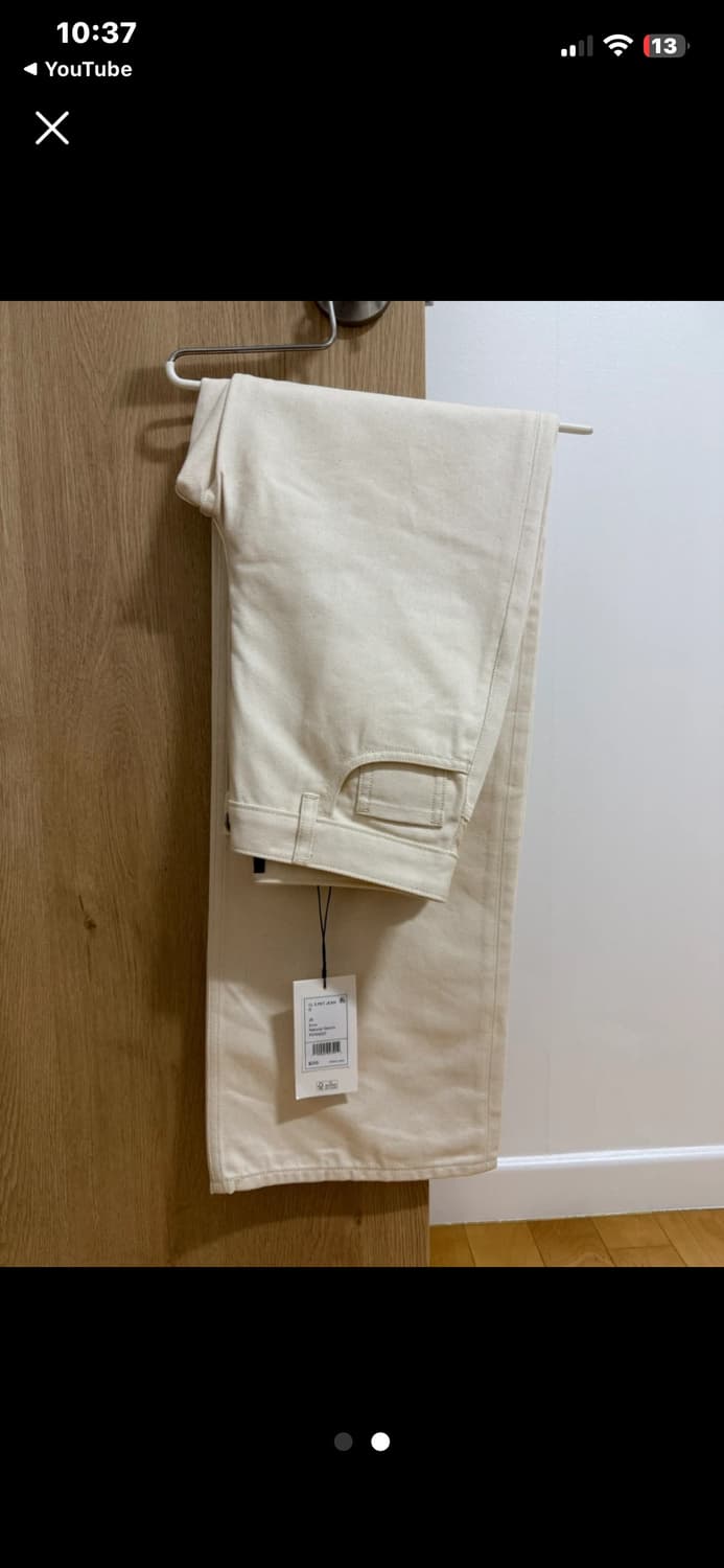 [택있는 새상품] Theory 띠어리 화이트진 판매합니다 상품이미지2