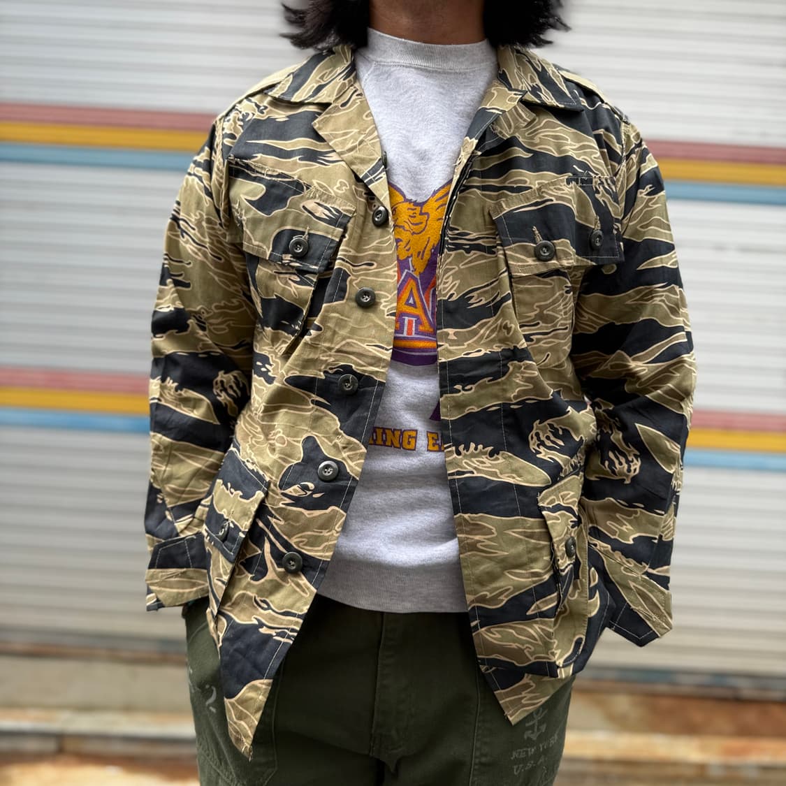 60‘s U.S Army (복각) 타이거 카모 컴뱃 자켓 S/S 상품이미지8
