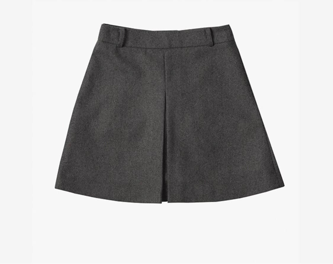 택O) 앤유 메일리 울 스커트 차콜 그레이 [김나영, 류이서 착용] 상품이미지4