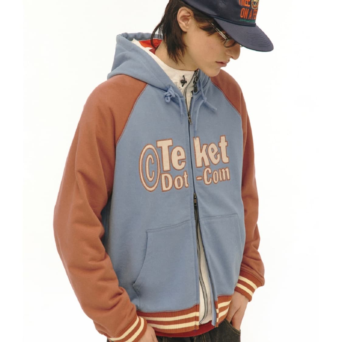 테켓 후드집업 Tilted Zip-Up Hoodie Orange 상품이미지2