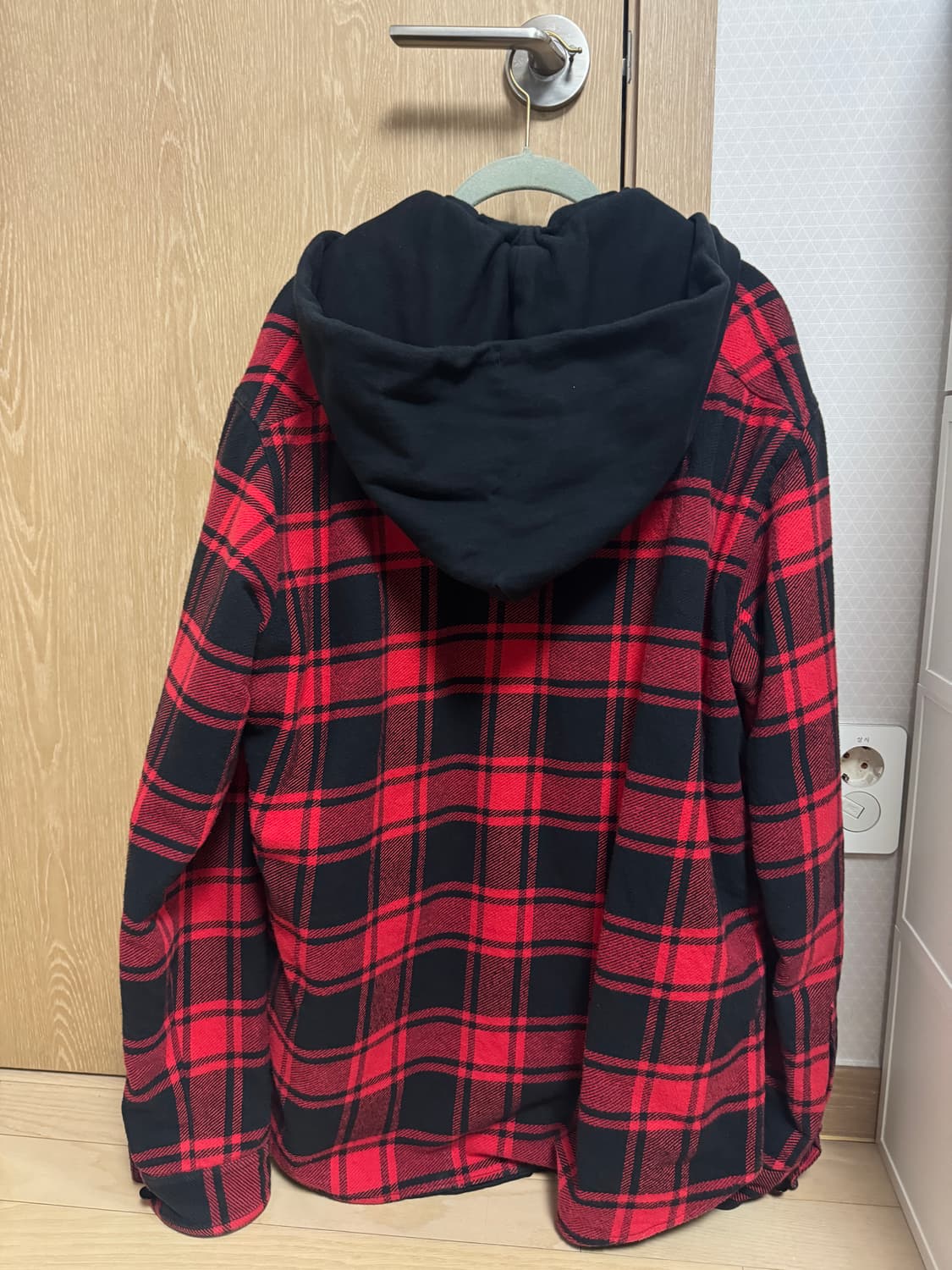 오프화이트 체크 누빔셔츠 상품이미지3