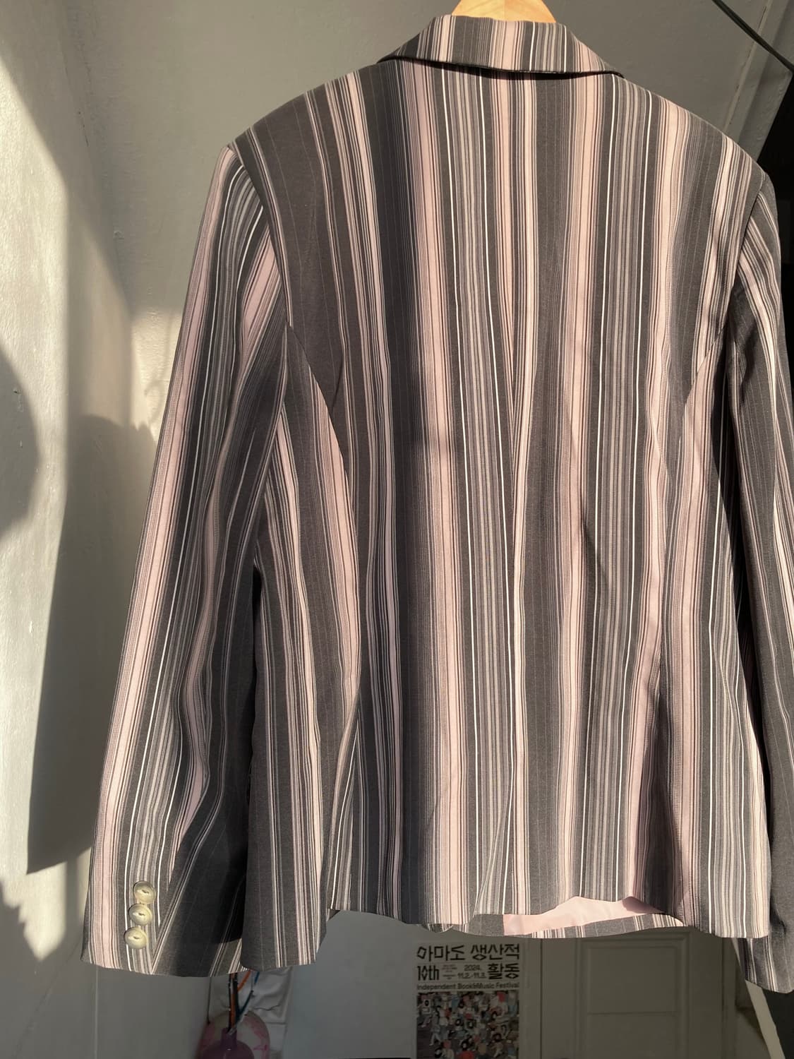 빈티지 색감 핏 좋은 스트라이프 자켓 상품이미지6