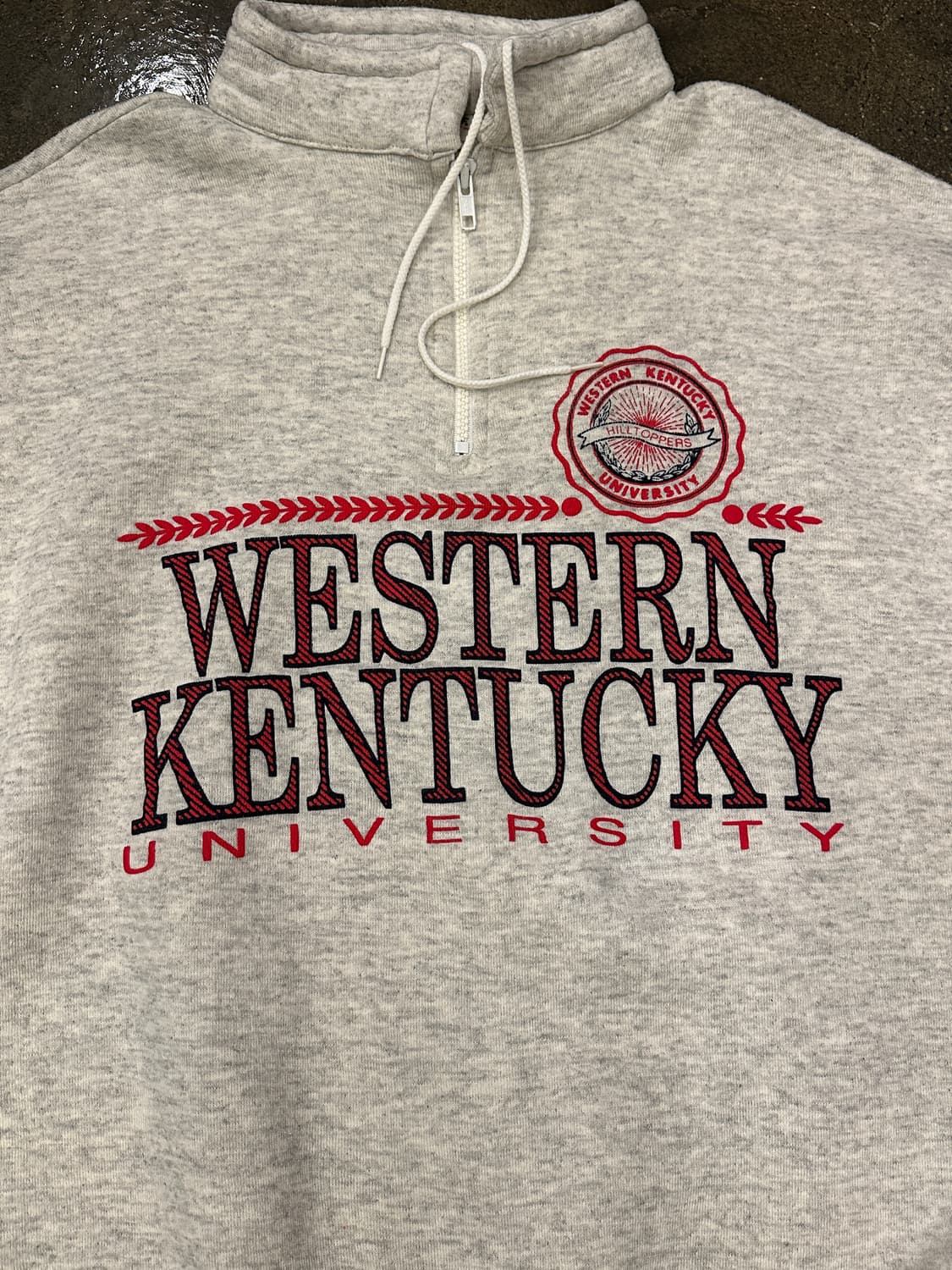 90s made in USA 유니버시티 하프집업 스웻 XL 상품이미지3