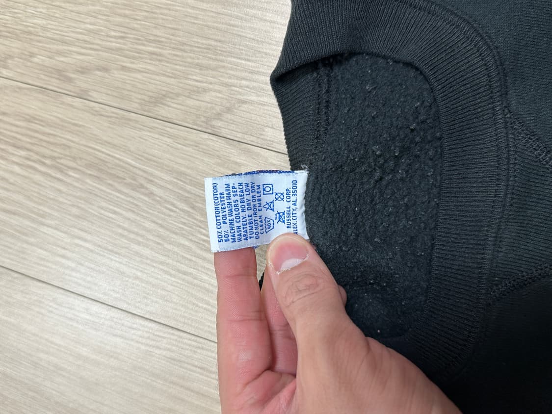 90s 러셀 스웻셔츠 블랙 (2XL)  상품이미지3