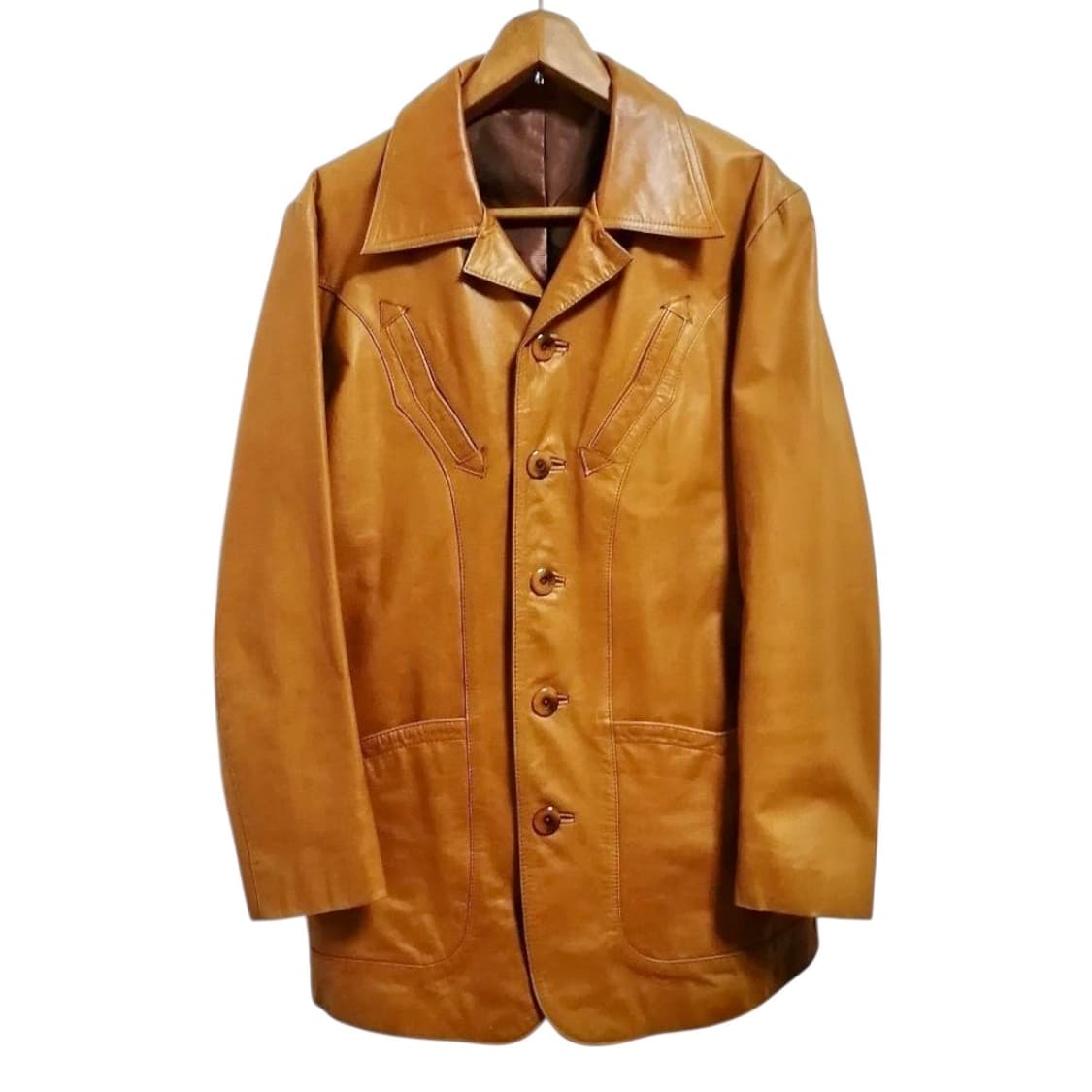 70s 카우 레더 웨스턴 자켓 상품이미지1