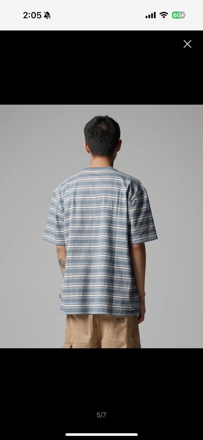 디키즈 루이스타운 스트라이프 티셔츠 Stormy Weather 상품이미지2