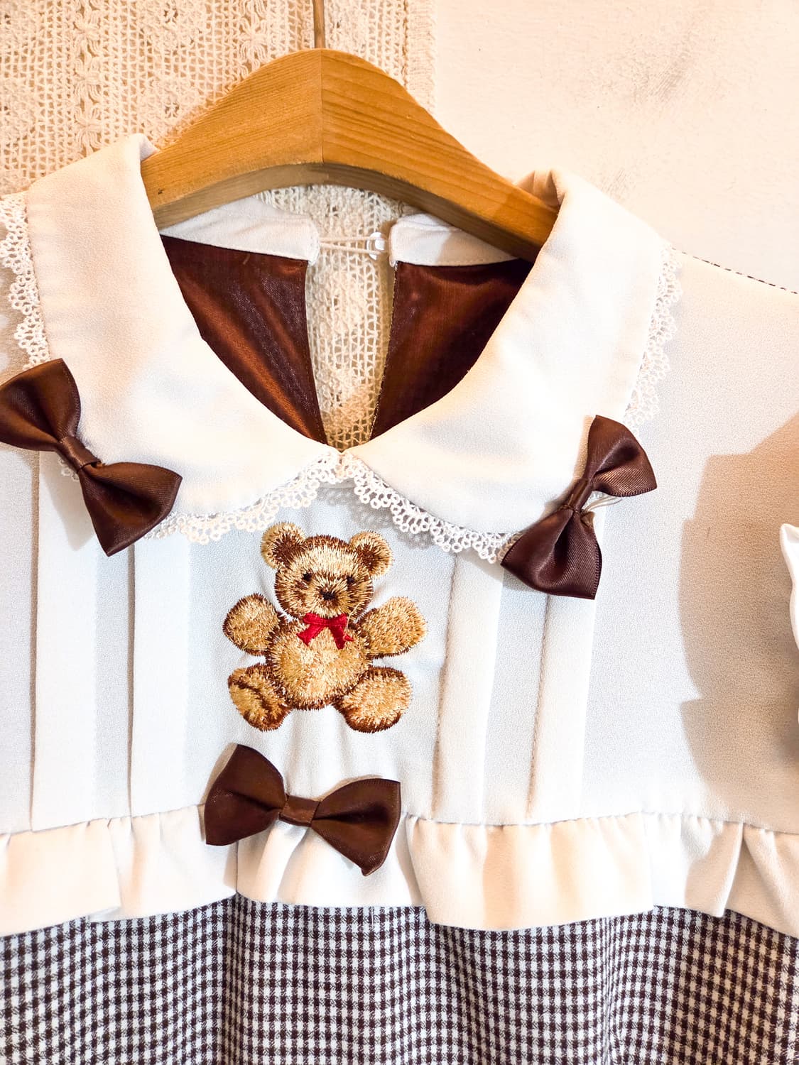 Deary 곰돌이 리본 원피스 [빅사이즈] 상품이미지3