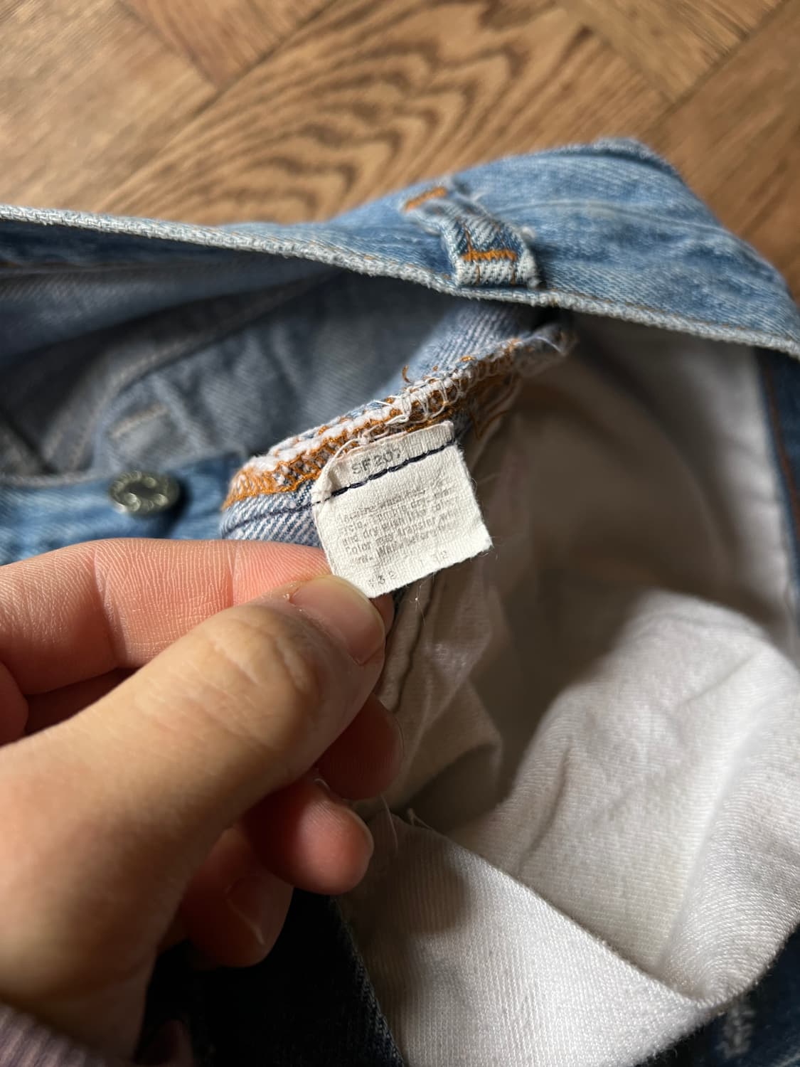 [32]80's 리바이스 501 Made in USA 데님 팬츠 S19 상품이미지6