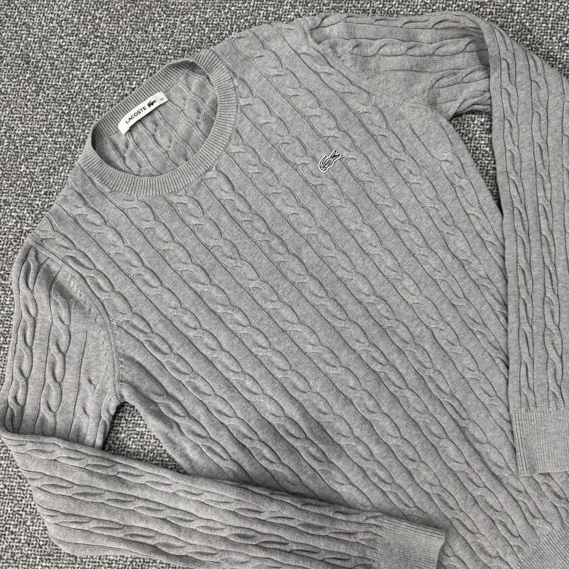 라코스테 그레이 케이블 니트 상품이미지2