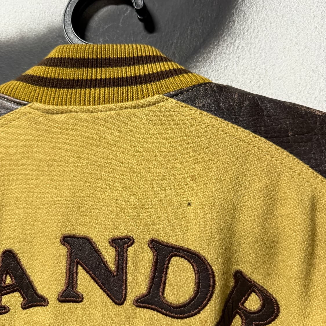 VTG 빈티지 올드스쿨 울 혼방 레더암 바시티 자켓 상품이미지7