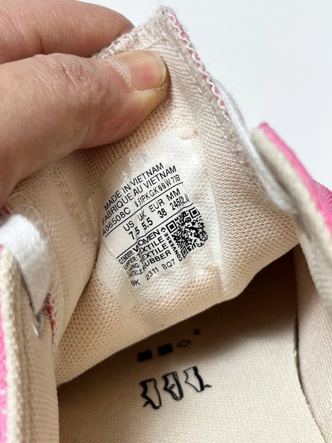 컨버스 척테일러 올스타 핑크 스니커즈 Q1403 상품이미지8