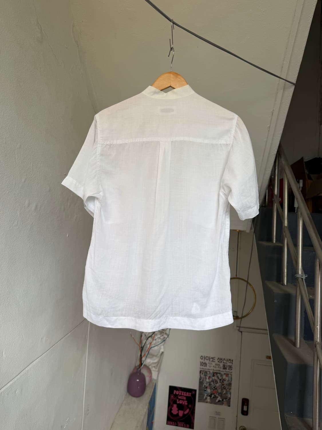 미쏘니 MISSONI 리넨 차이나카라 셔츠 상품이미지5