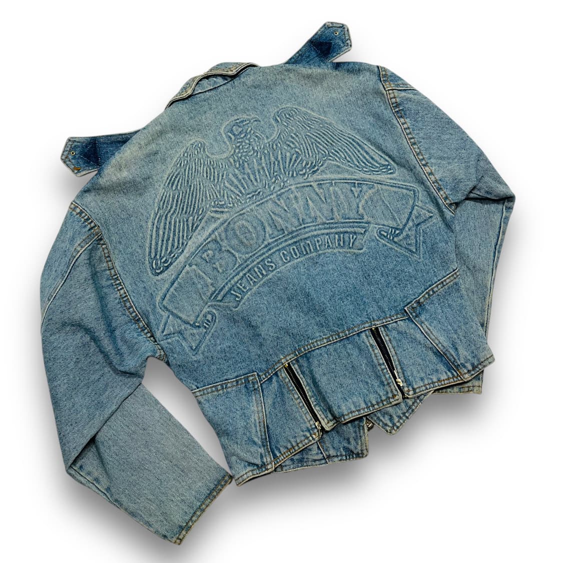 Bonny Jeans 웨스턴 이글 빈티지 데님 라이더 숏 자켓 상품이미지3