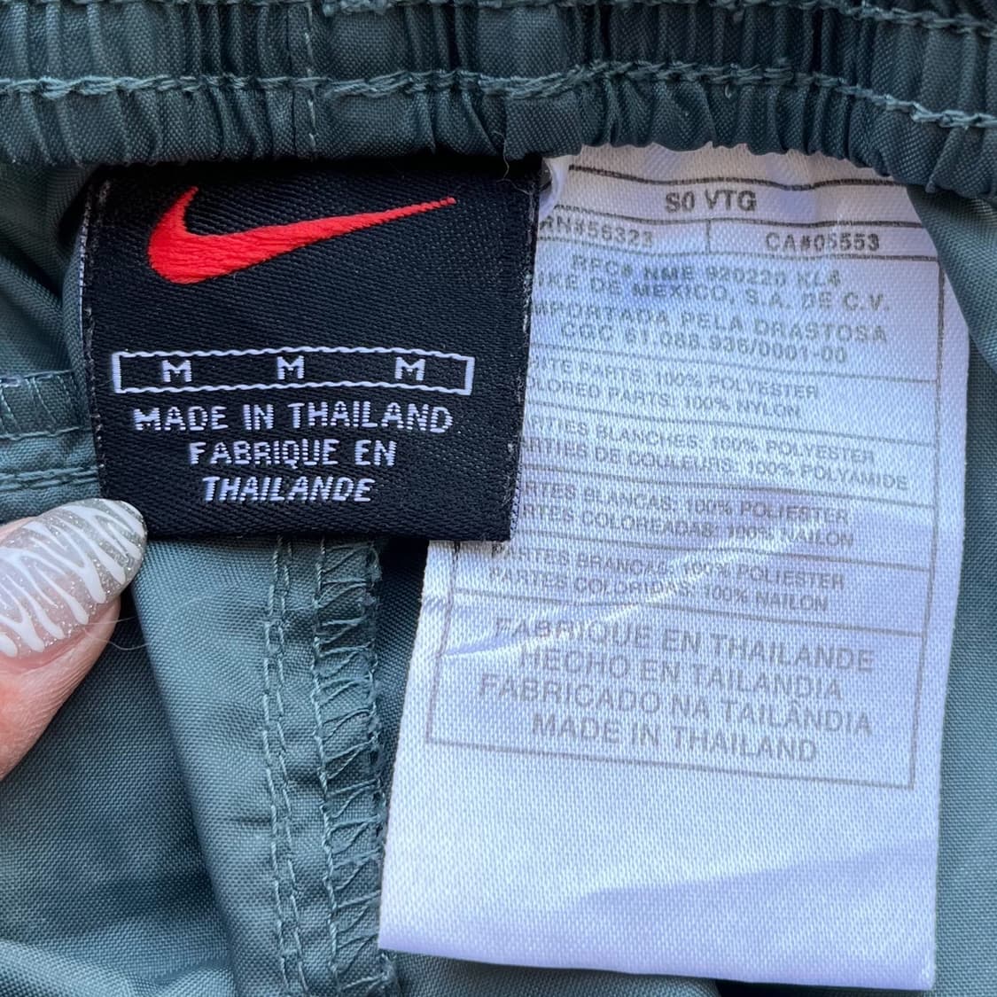 나이키 스우시 그린/네이비 사이드라인 올드스쿨 우븐팬츠 상품이미지8