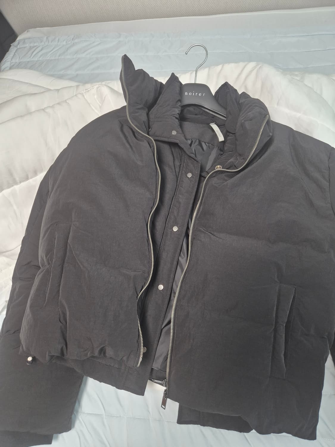 노이어 크롭 레이어드 푸퍼자켓 패딩 자켓 48 상품이미지2