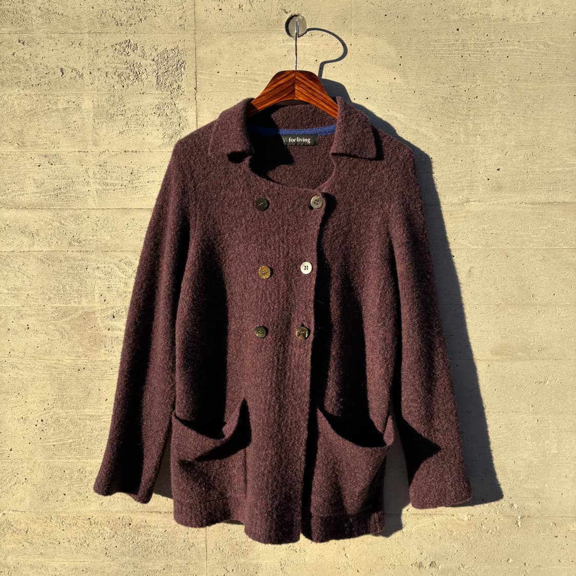 와이즈 포 리빙 요지야마모토 더블 브레스티드 바이올렛 가디건 상품이미지4